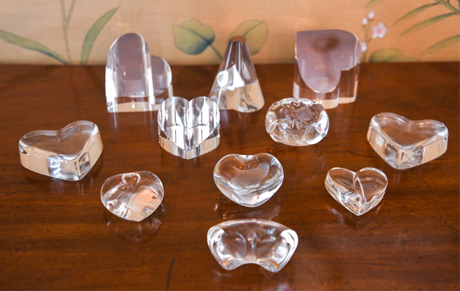 (11) HEART FORM GLASS PAPERWEIGHTS INCL. BACCARAT (1 of 19)