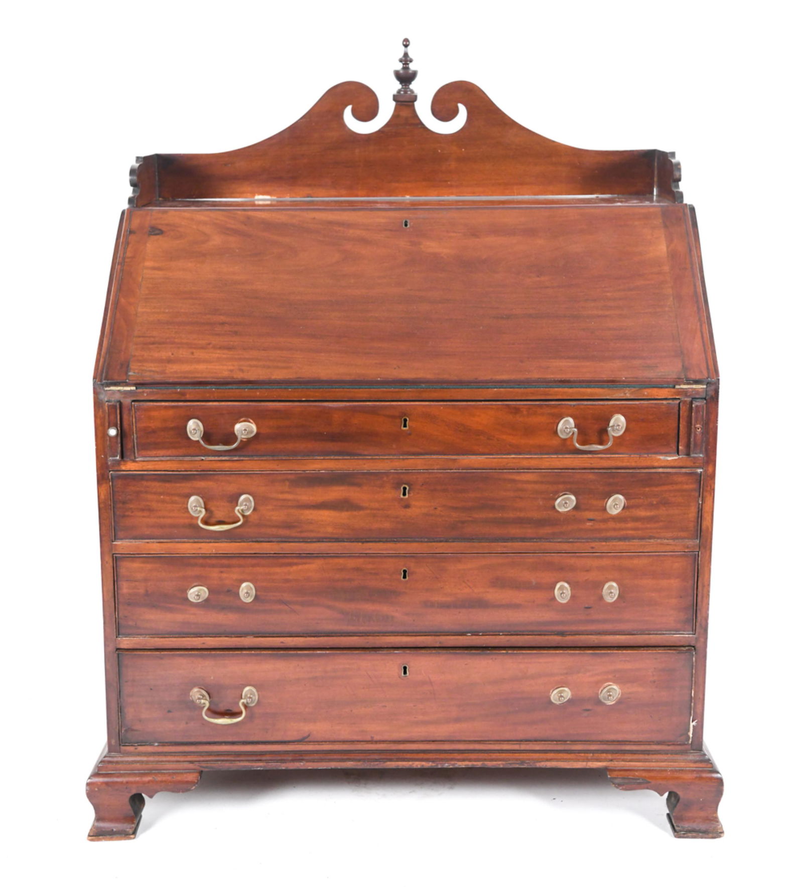 ANTIQUE MAHOGANY DROP FRONT SECRETAIRE (1 of 20)