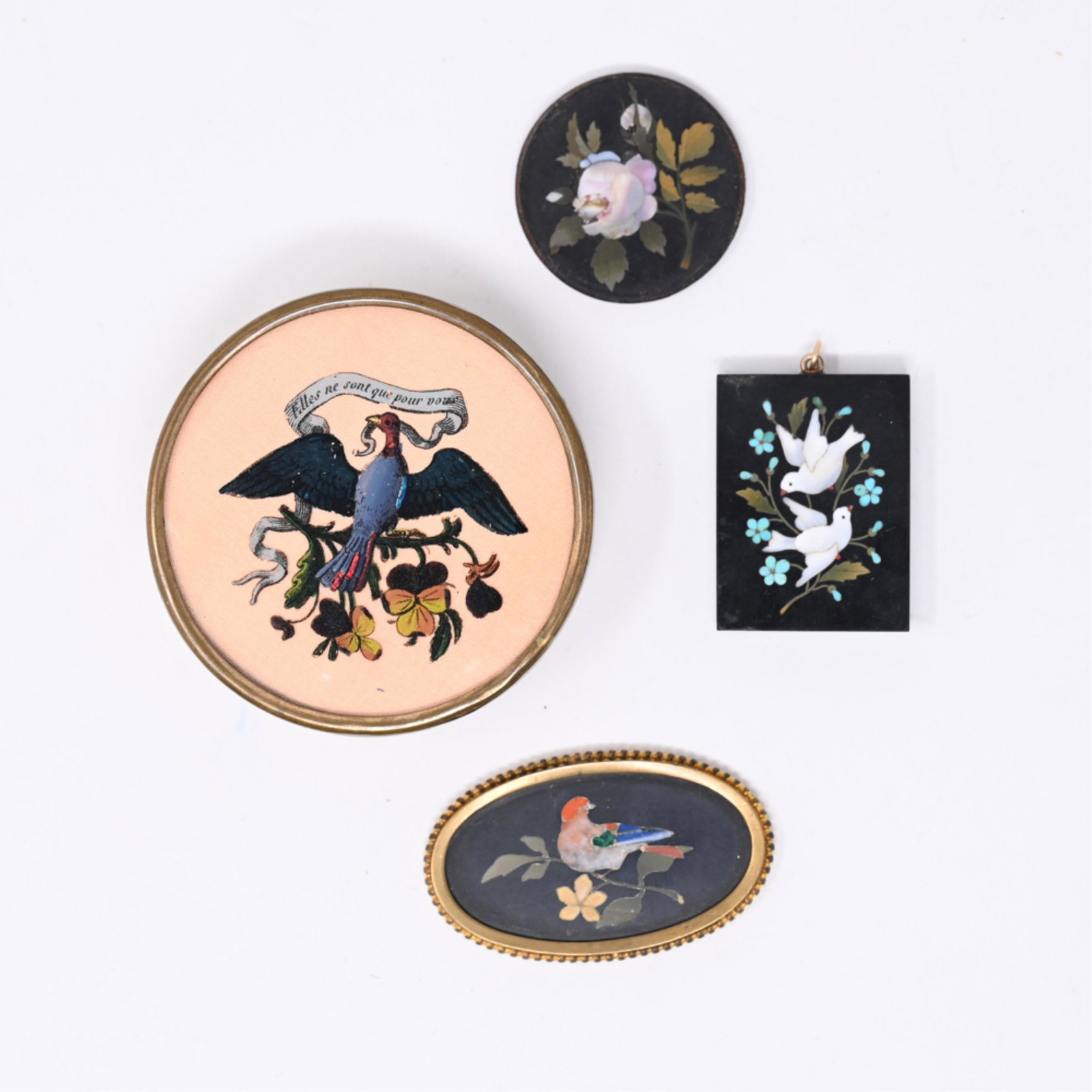 ANTIQUE GROUPING INCL PIETRA DURA ETC (1 of 10)
