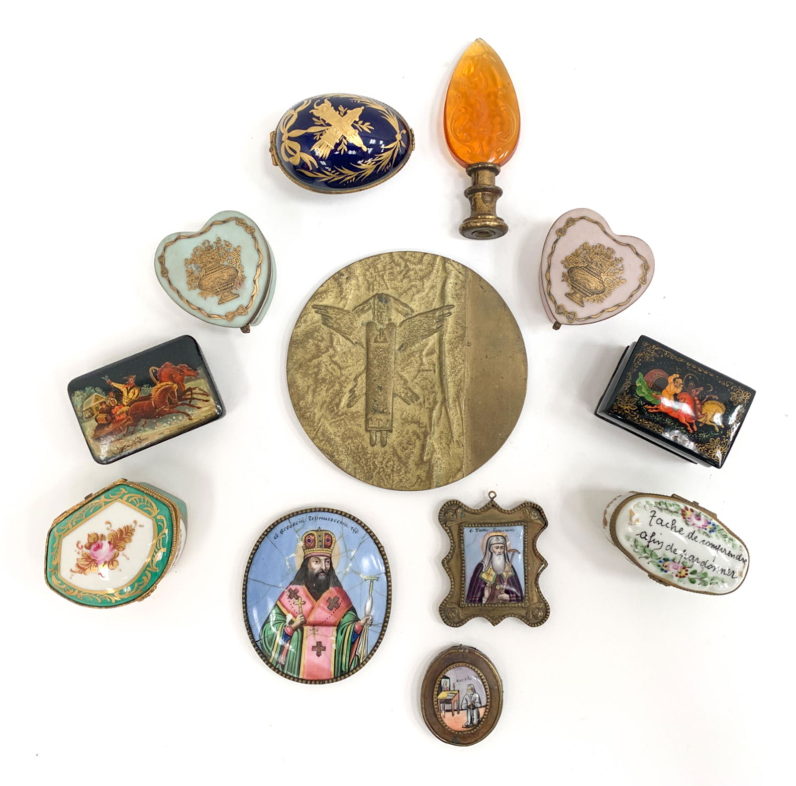 LIMOGES BOX, RUSSIAN METAL & RELIGIOUS ICONS ETC. (1 of 9)