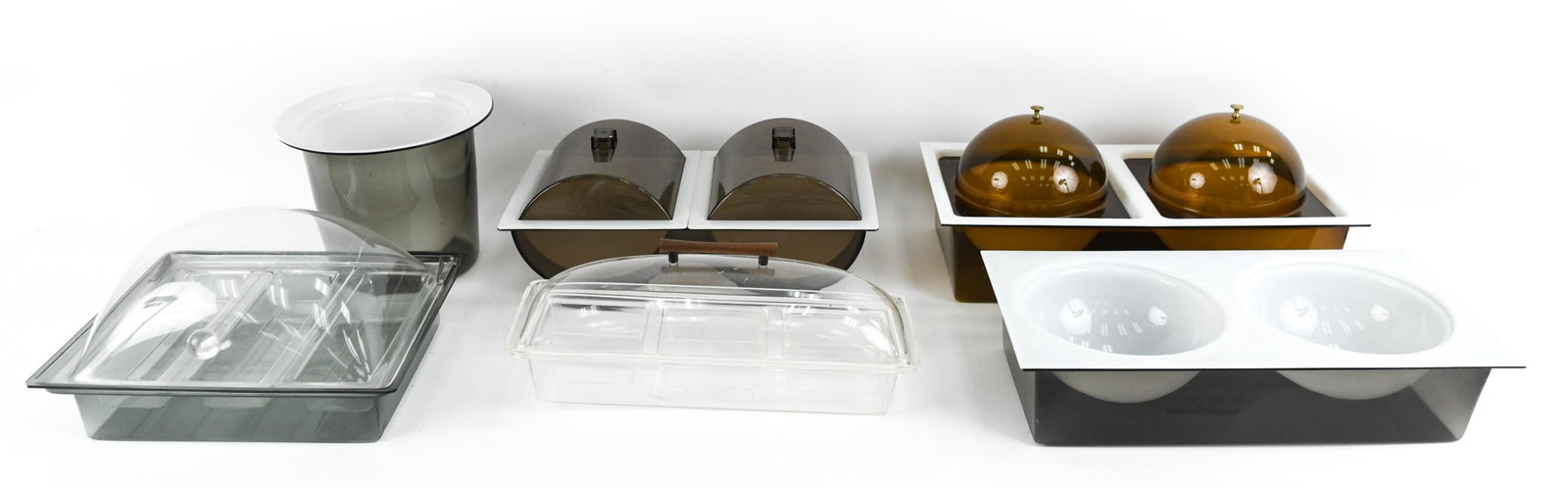 MID-CENTURY LUCITE SERVING GROUPING (1 of 9)