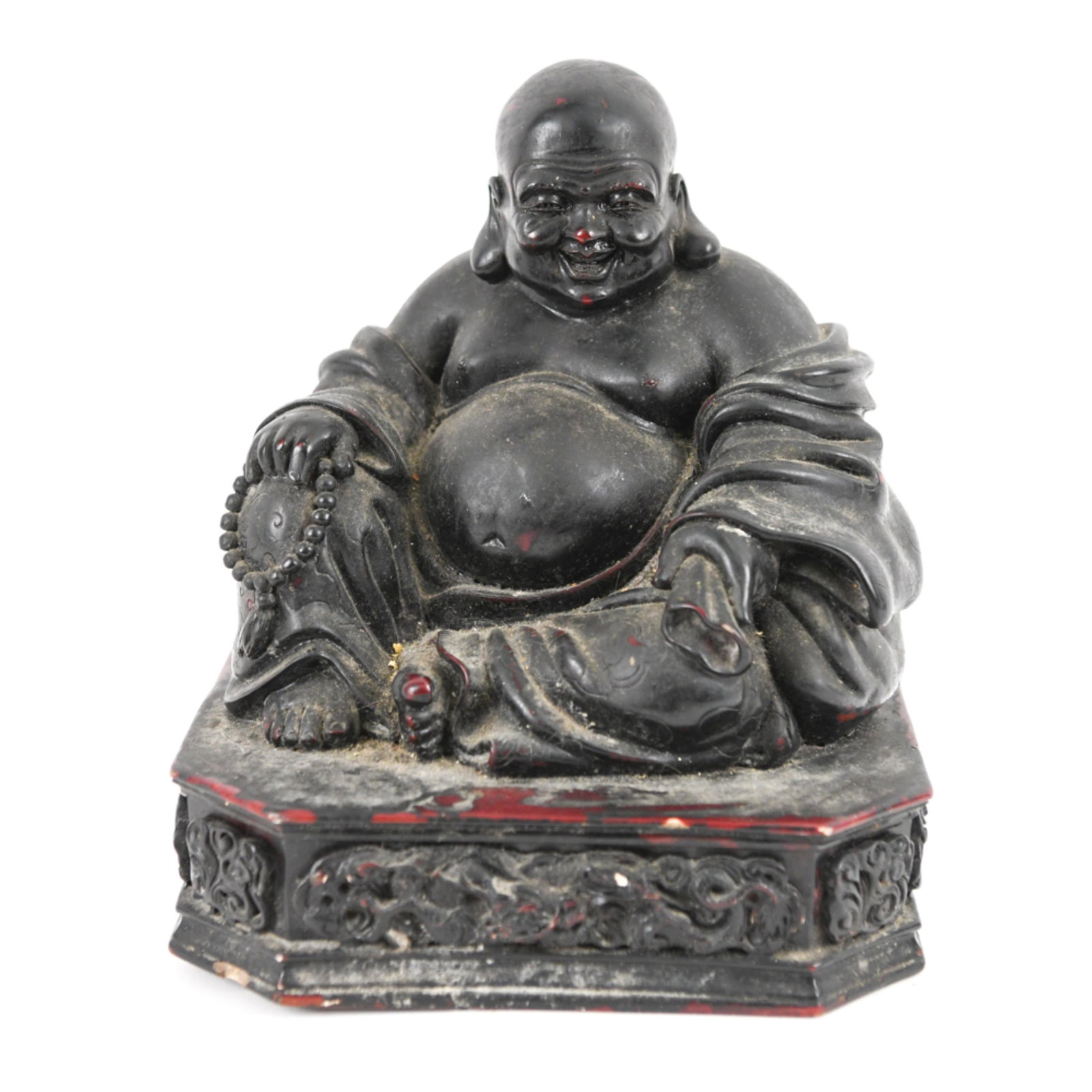 CHINESE CARVED SOLID RESIN BUDDHA STATUE (1 of 12)