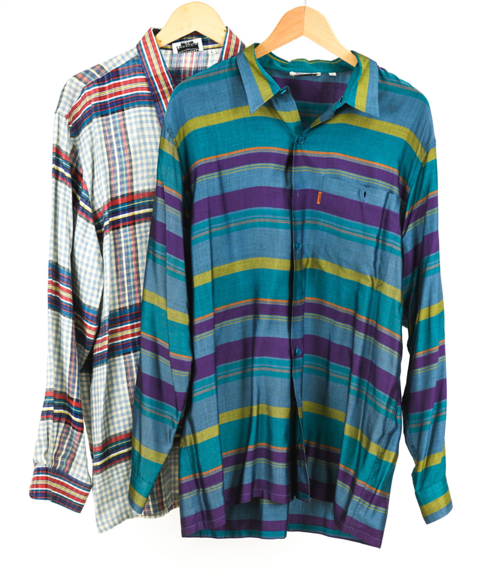 (2) 1970'S/80'S MISSONI BUTTON DOWN SHIRTS, L (1 of 9)