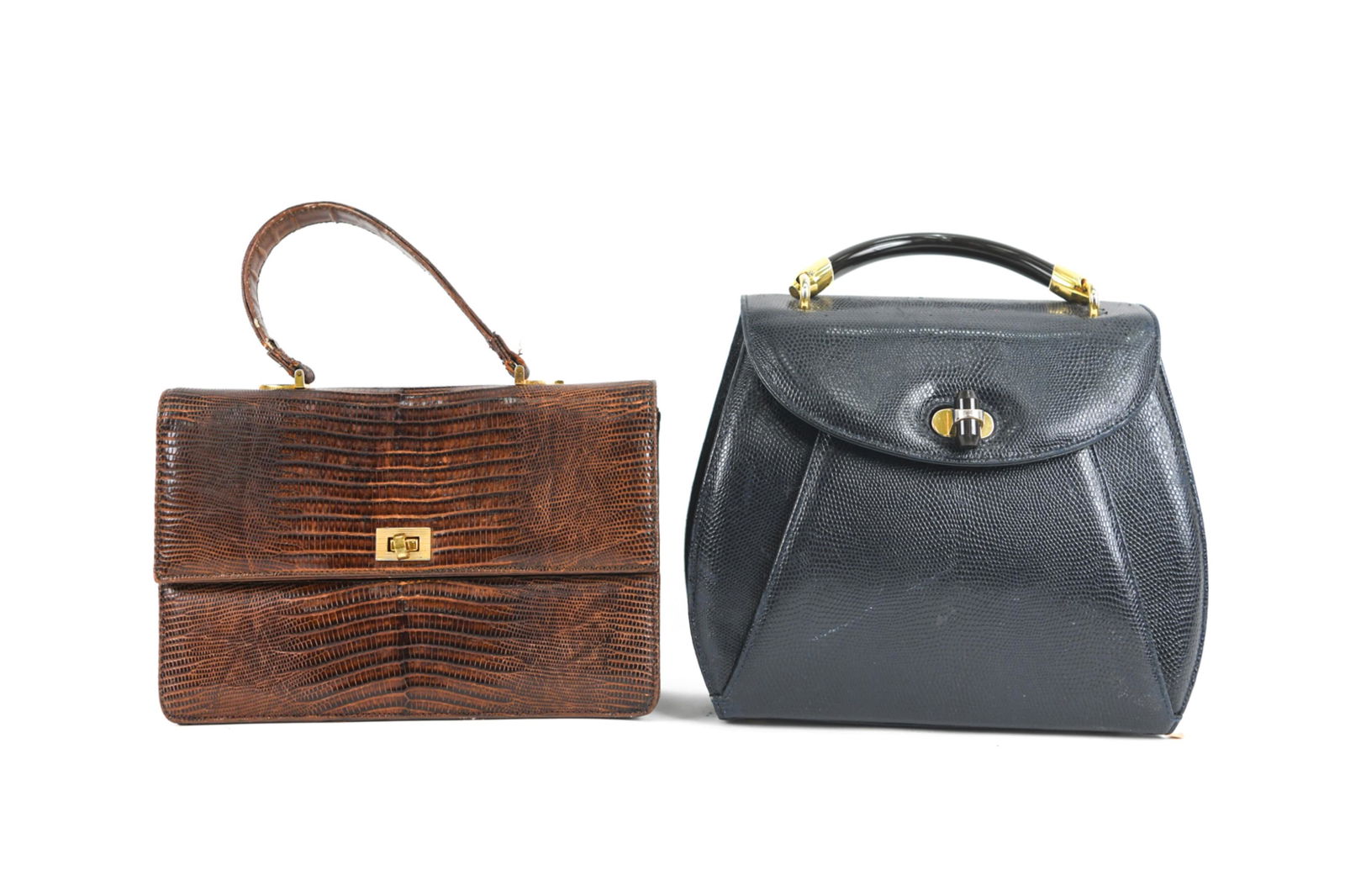 (2) VINTAGE HANDBAGS INCL. GUCCI-STYLE BAMBOO (1 of 15)