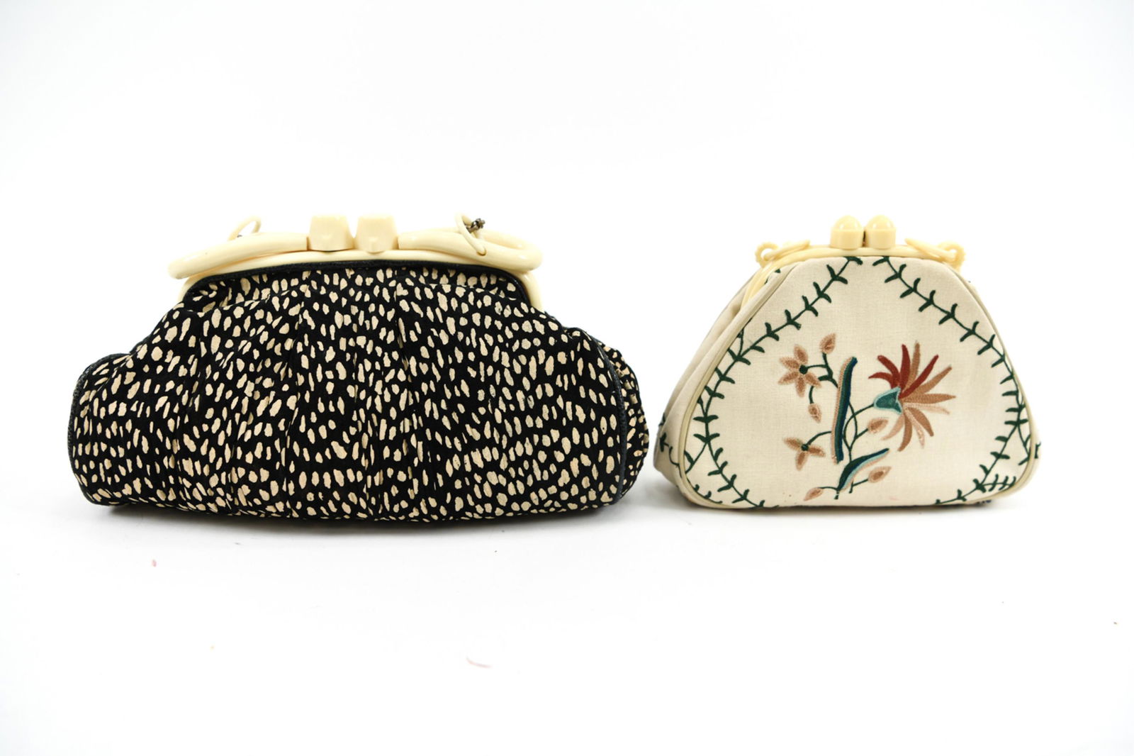 (2) IVORINE BAKELITE FRAME BAGS, VINTAGE & MODERN (1 of 8)
