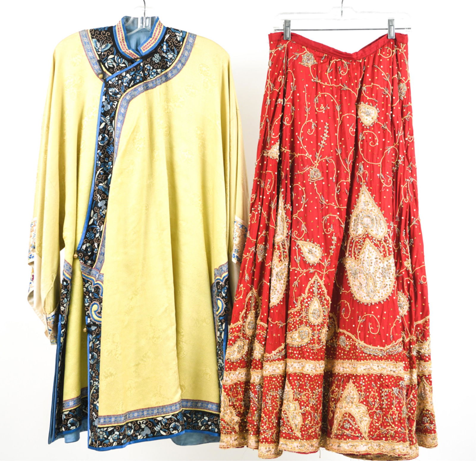 (2) VINTAGE ETHNIC HANDMADE SILK GARMENTS (1 of 14)
