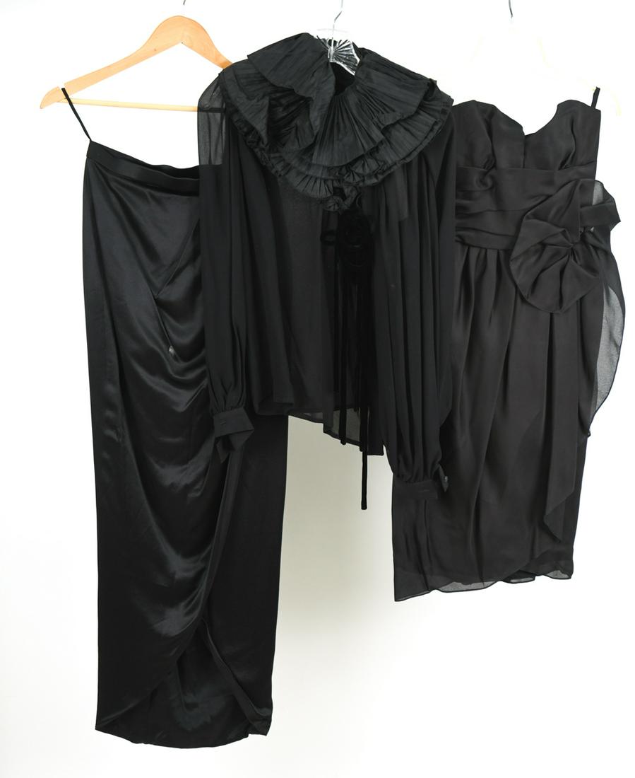VINTAGE BLACK SILK EVENINGWEAR INCL VALENTINO (1 of 9)