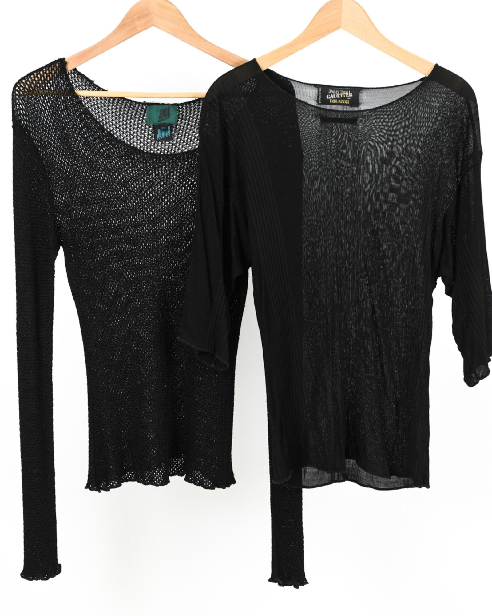 (2) VINTAGE JEAN PAUL GAULTIER SHEER KNIT SHIRTS (1 of 9)