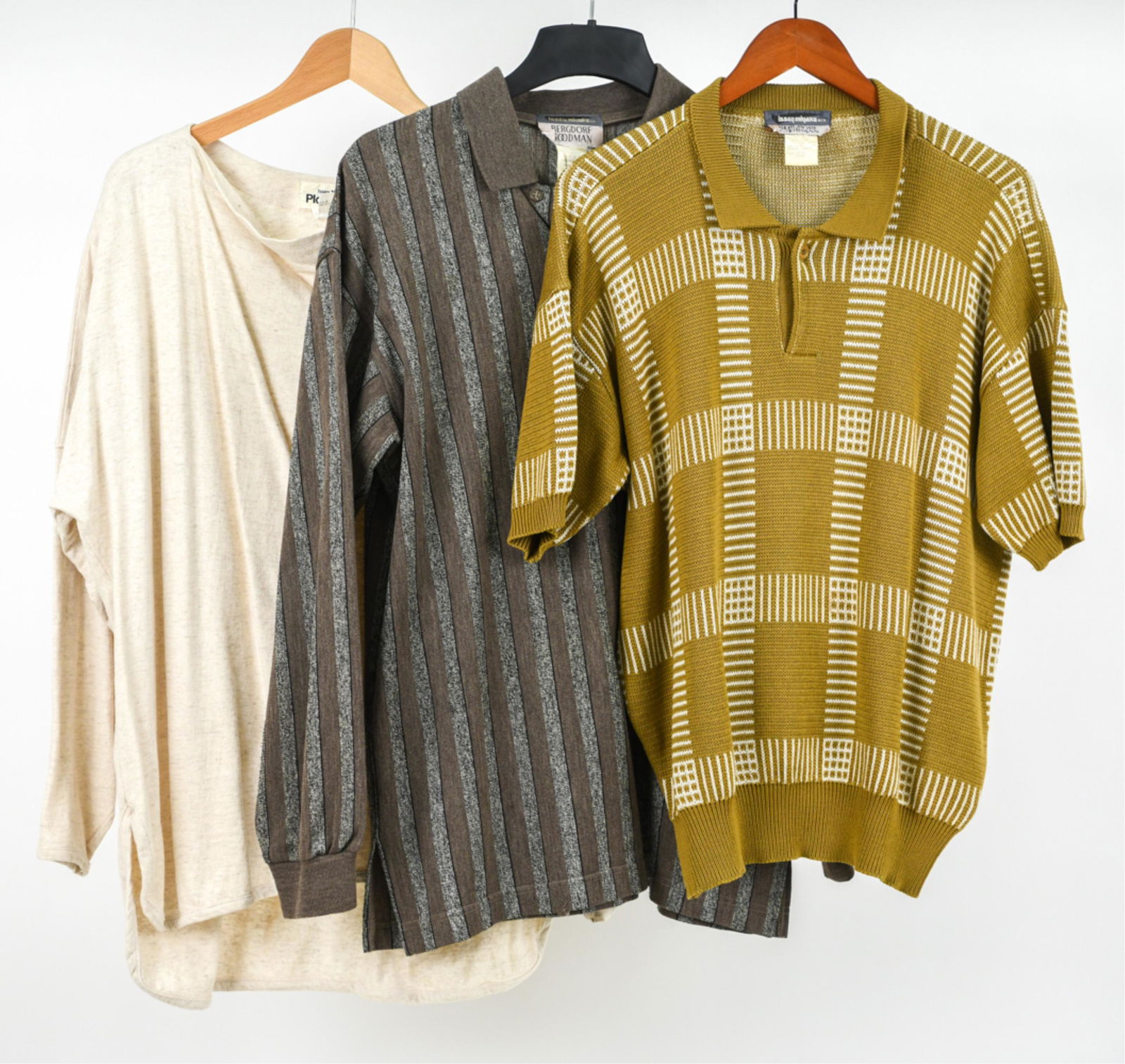 (3) 1980'S ISSEY MIYAKE KNITWEAR SHIRTS, S/M (1 of 10)