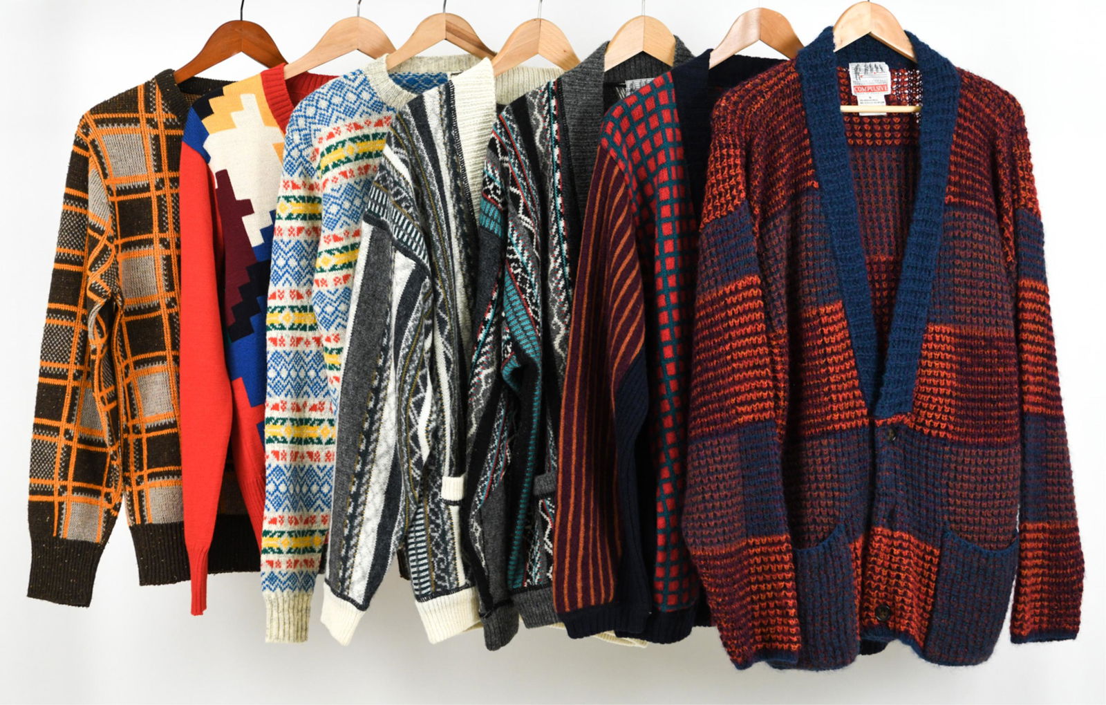 (7) VINTAGE WOOL & WOOL BLEND SWEATERS, S/M (1 of 19)