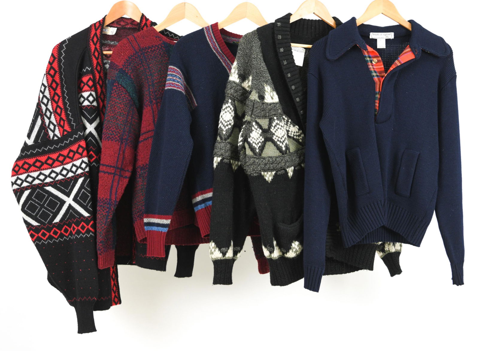 (5) VINTAGE WOOL SWEATERS INCL. MATSUDA, S/M (1 of 17)