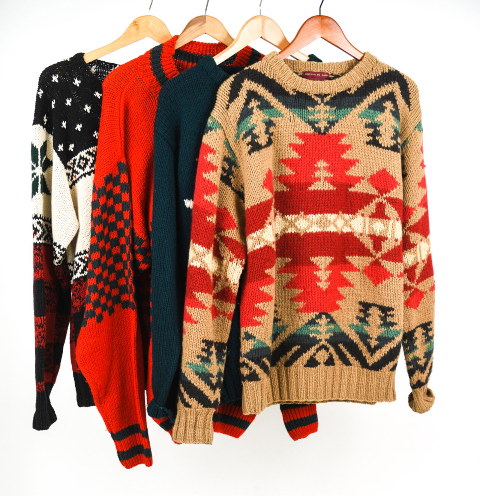 (4) VINTAGE PULLOVER SWEATERS INCL. POLO RL, LARGE (1 of 14)