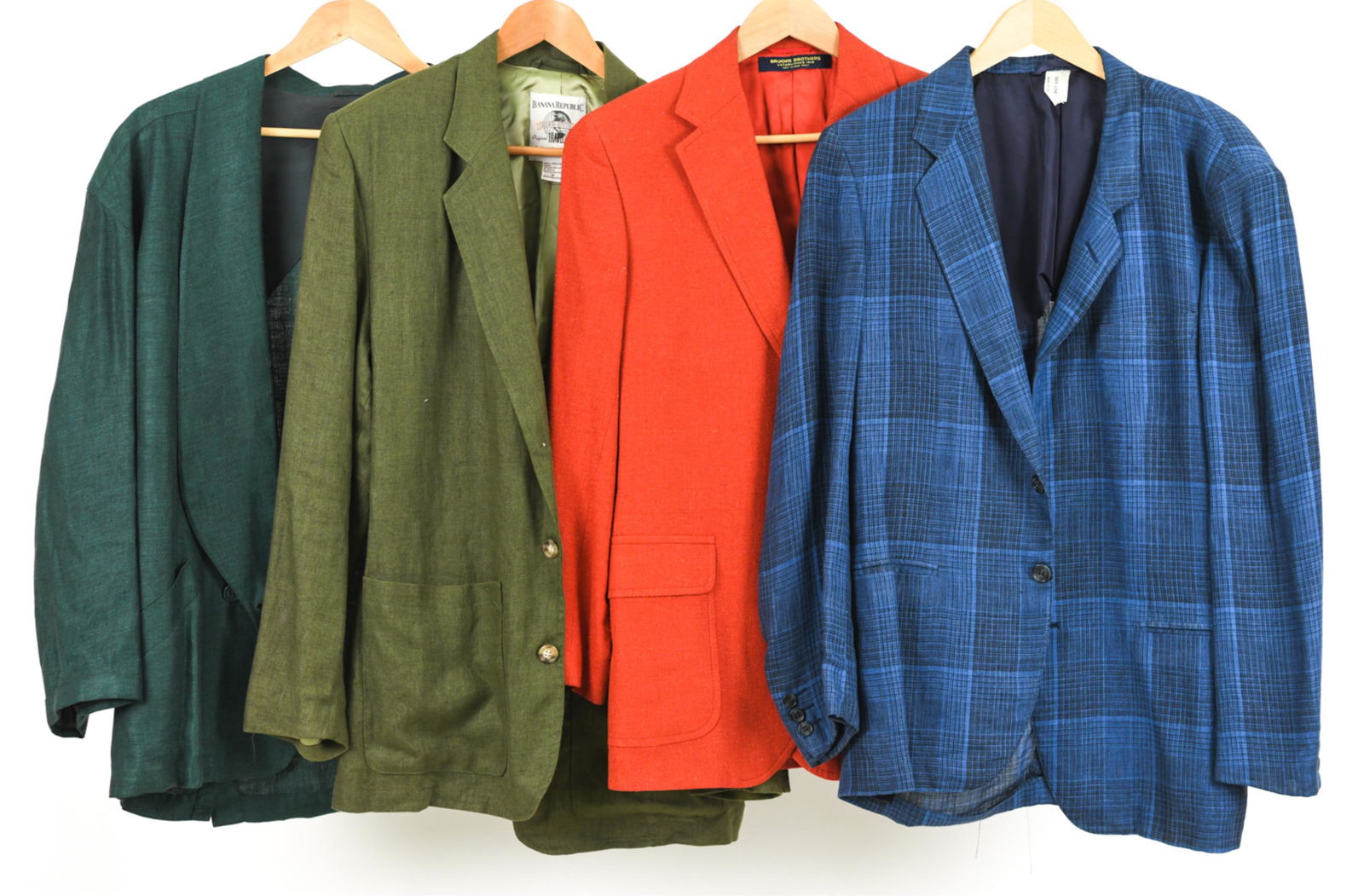 (4) VINTAGE LINEN JACKETS INCL BROOKS BROTHERS M/L (1 of 13)