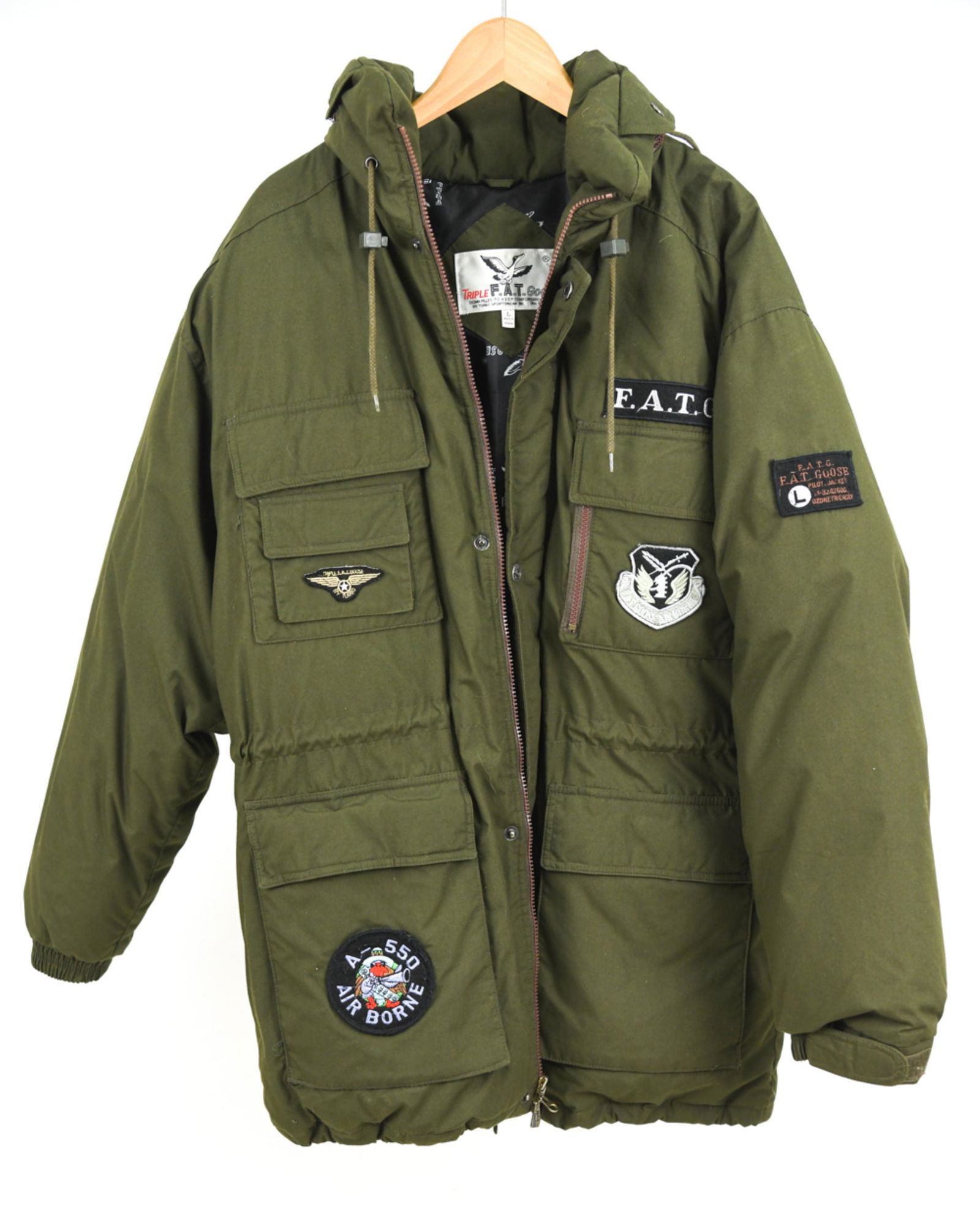 VINTAGE TRIPLE F.A.T. GOOSE DOWN PILOT JACKET, L (1 of 10)