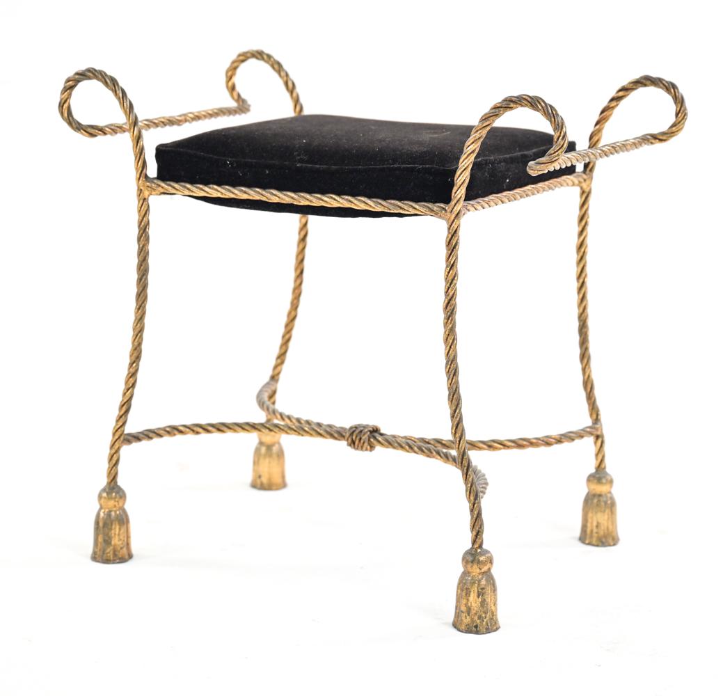 HOLLYWOOD REGENCY TASSEL VANITY STOOL (1 of 11)