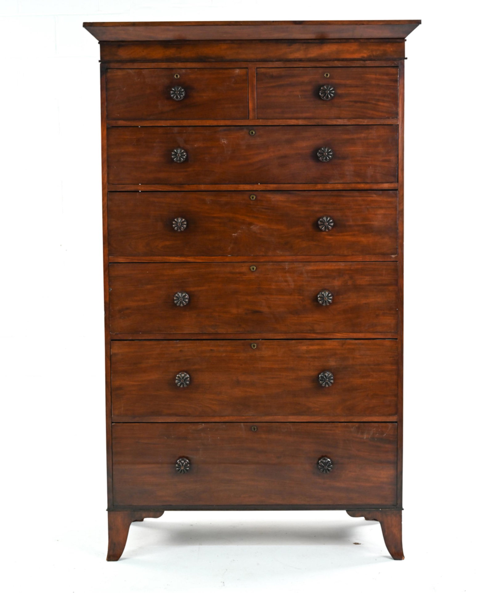 ANTIQUE TALL MAHOGANY DRESSER (1 of 16)