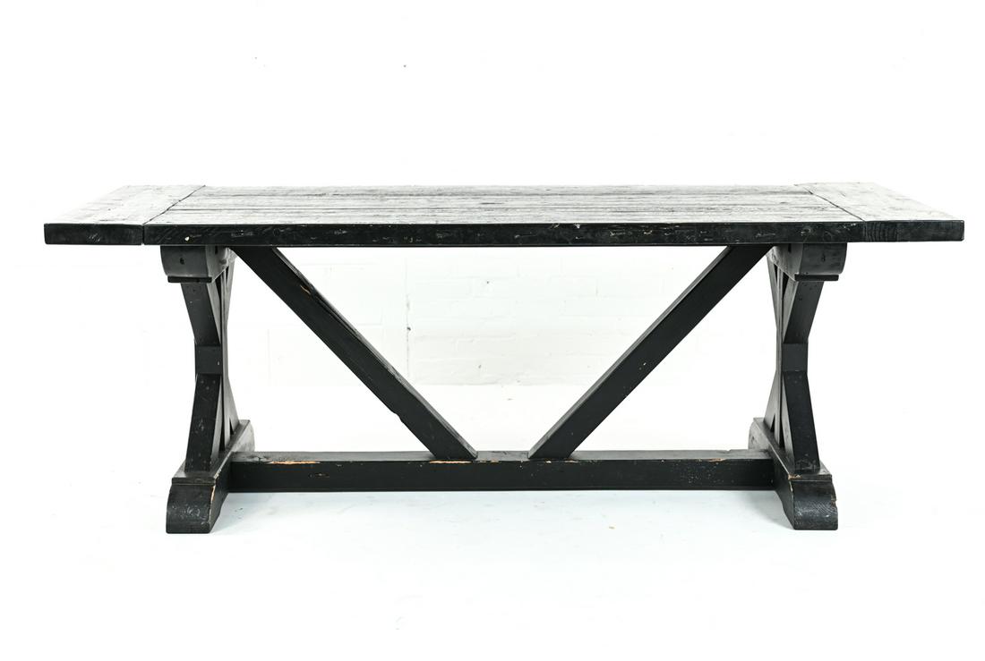 CONTEMPORARY PAINTED TRESTLE DINING TABLE (1 of 10)