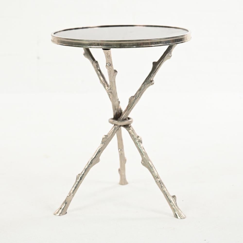 GLOBAL VIEWS FAUX BOIS ROUND SIDE TABLE (1 of 8)