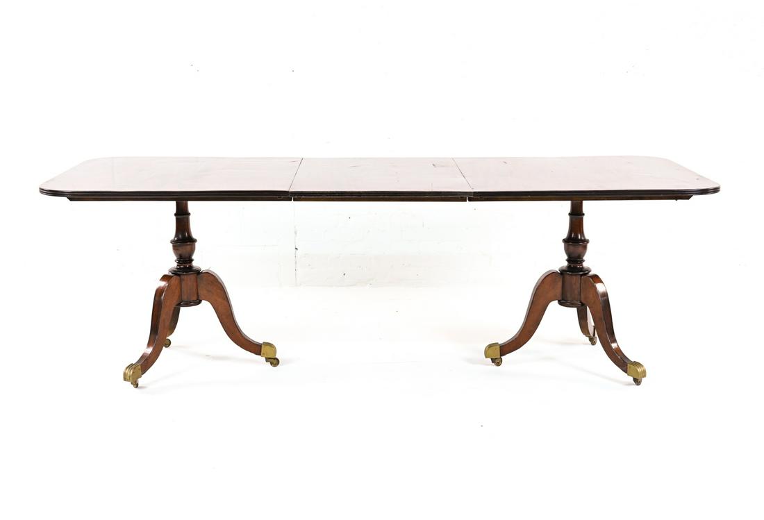 DOUBLE PEDESTAL BASE DINING TABLE (1 of 16)