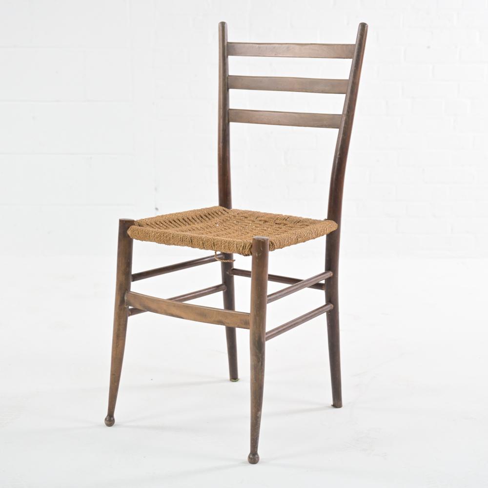 ROPE SEAT SIDE CHAIR MANNER OF GIO PONTI (1 of 14)