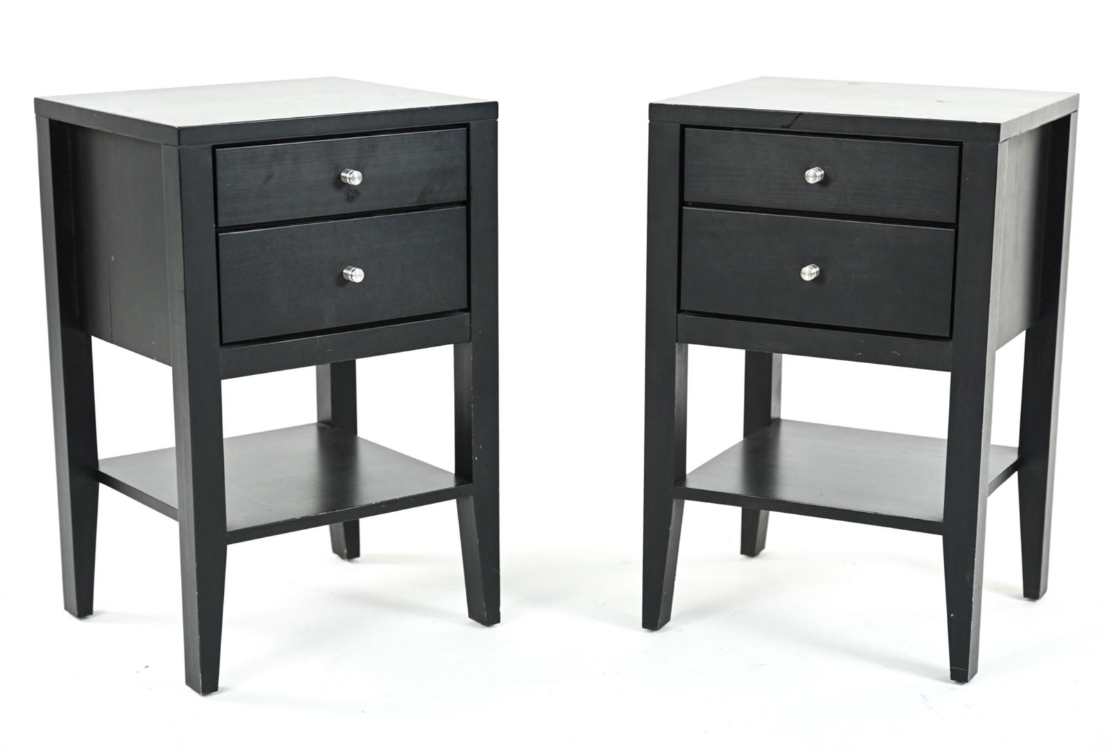 PAIR OF CONTEMPORARY BLACK END TABLES (1 of 13)