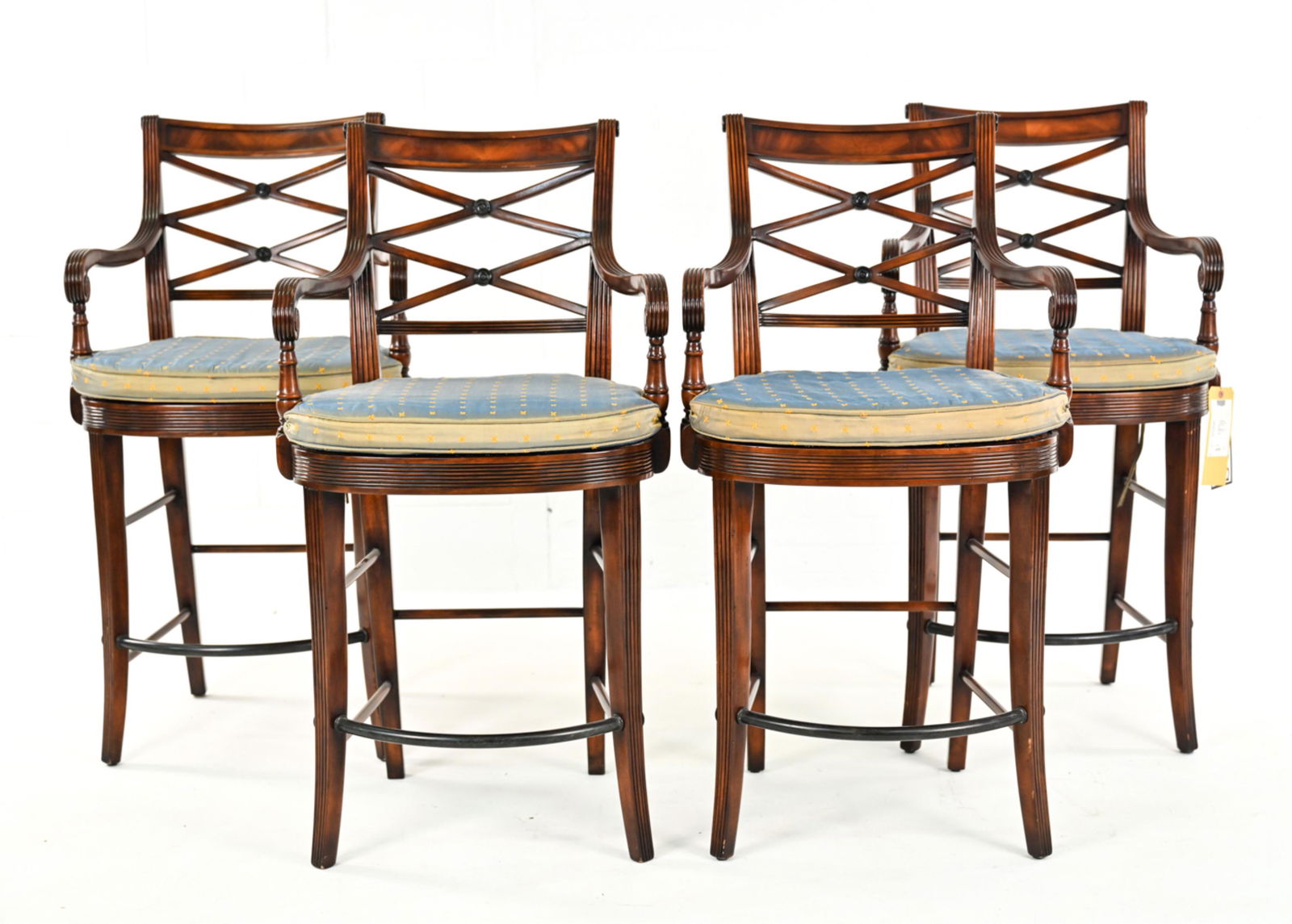 (4) CONTEMPORARY WALNUT BAR STOOLS (1 of 18)