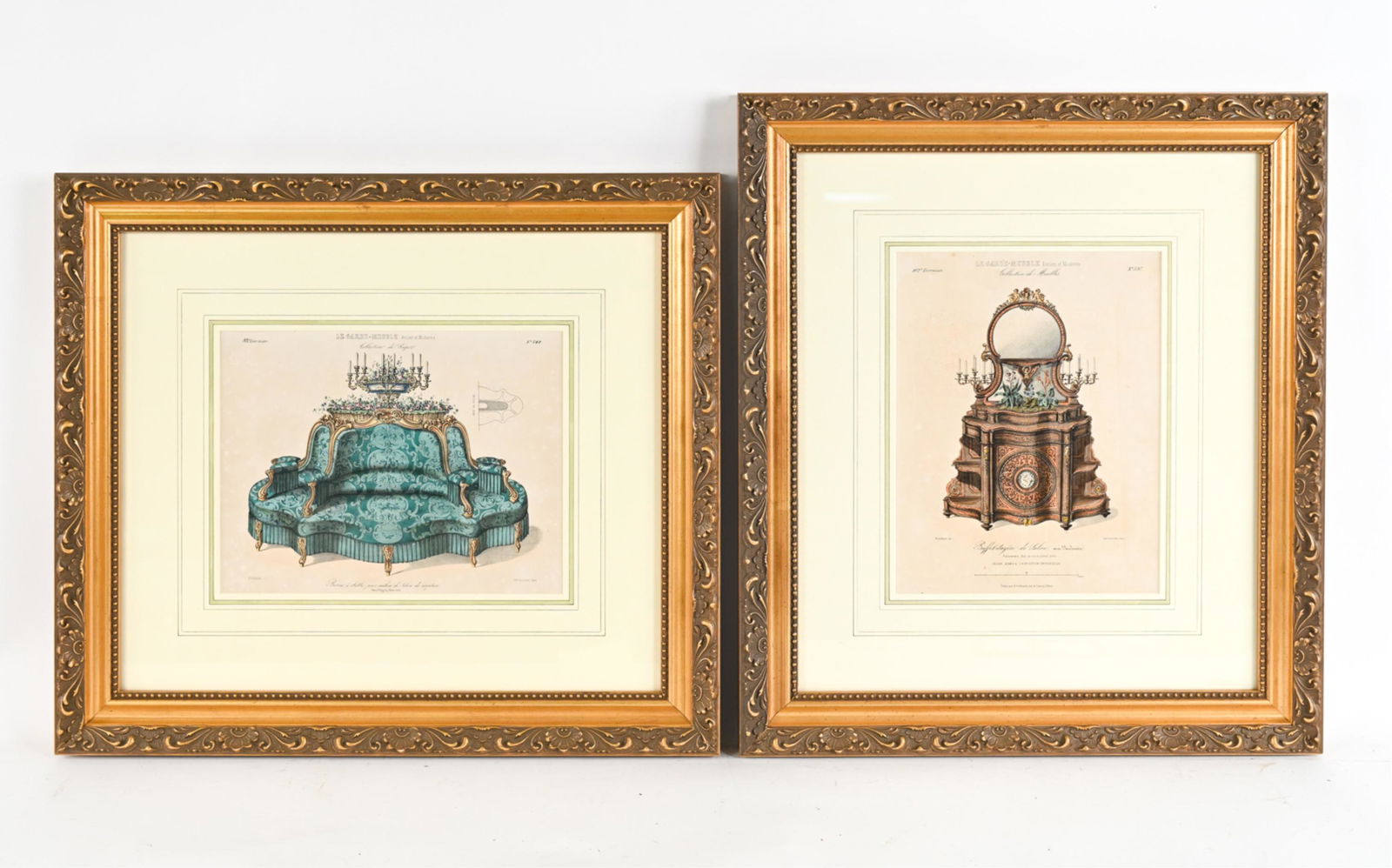 (2) 19TH C. FRENCH FURNITURE PRINTS (1 of 10)
