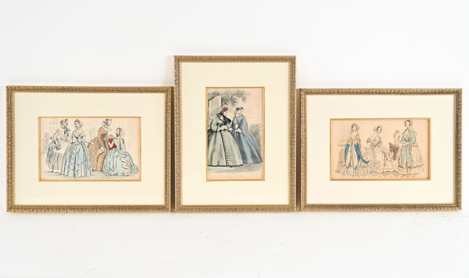 (3) 19TH C. FASHION PRINTS (1 of 12)