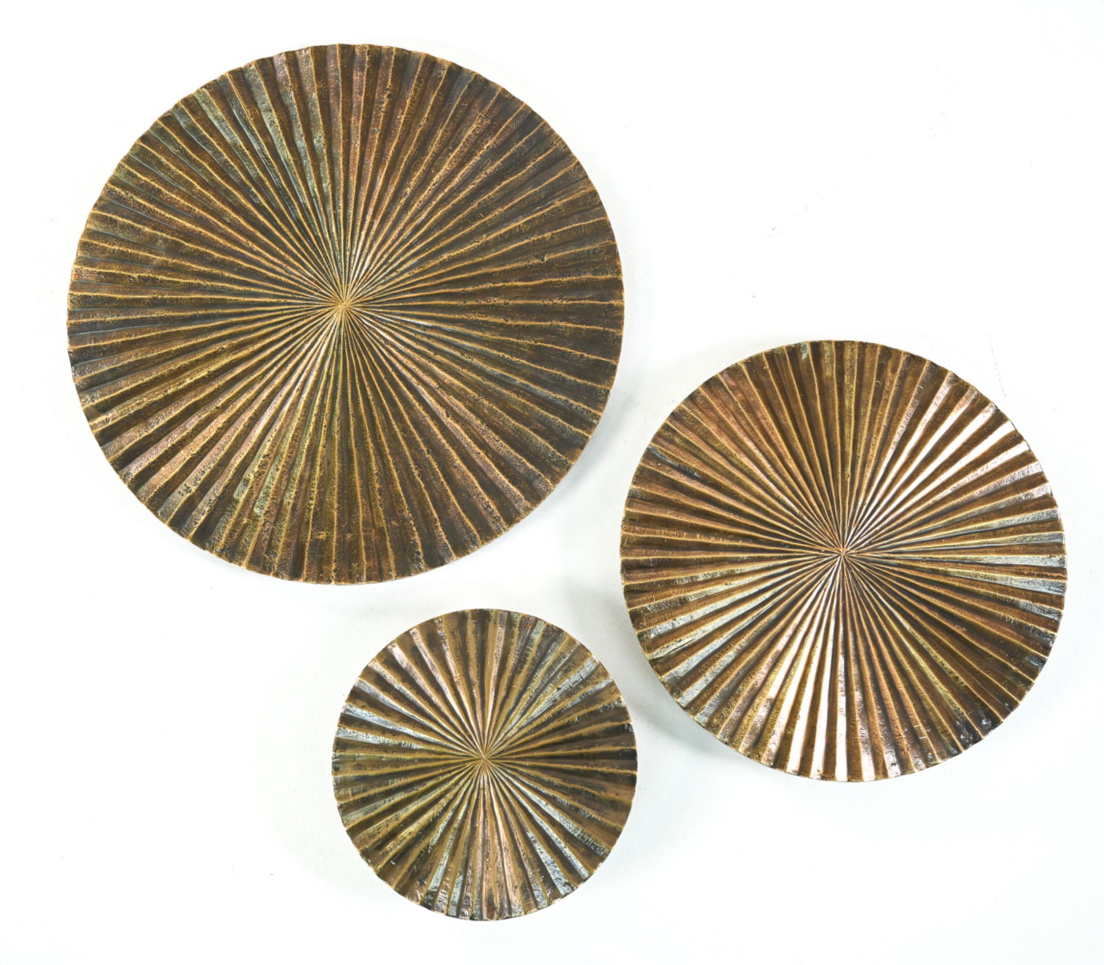 (3) CONTEMPORARY SUNBURST WALL SCULPTURES (1 of 12)