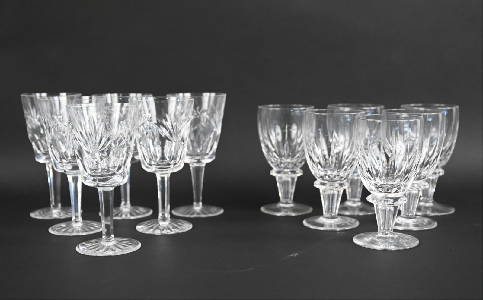 (12) CUT CRYSTAL GOBLETS INCL. WATERFORD (1 of 10)