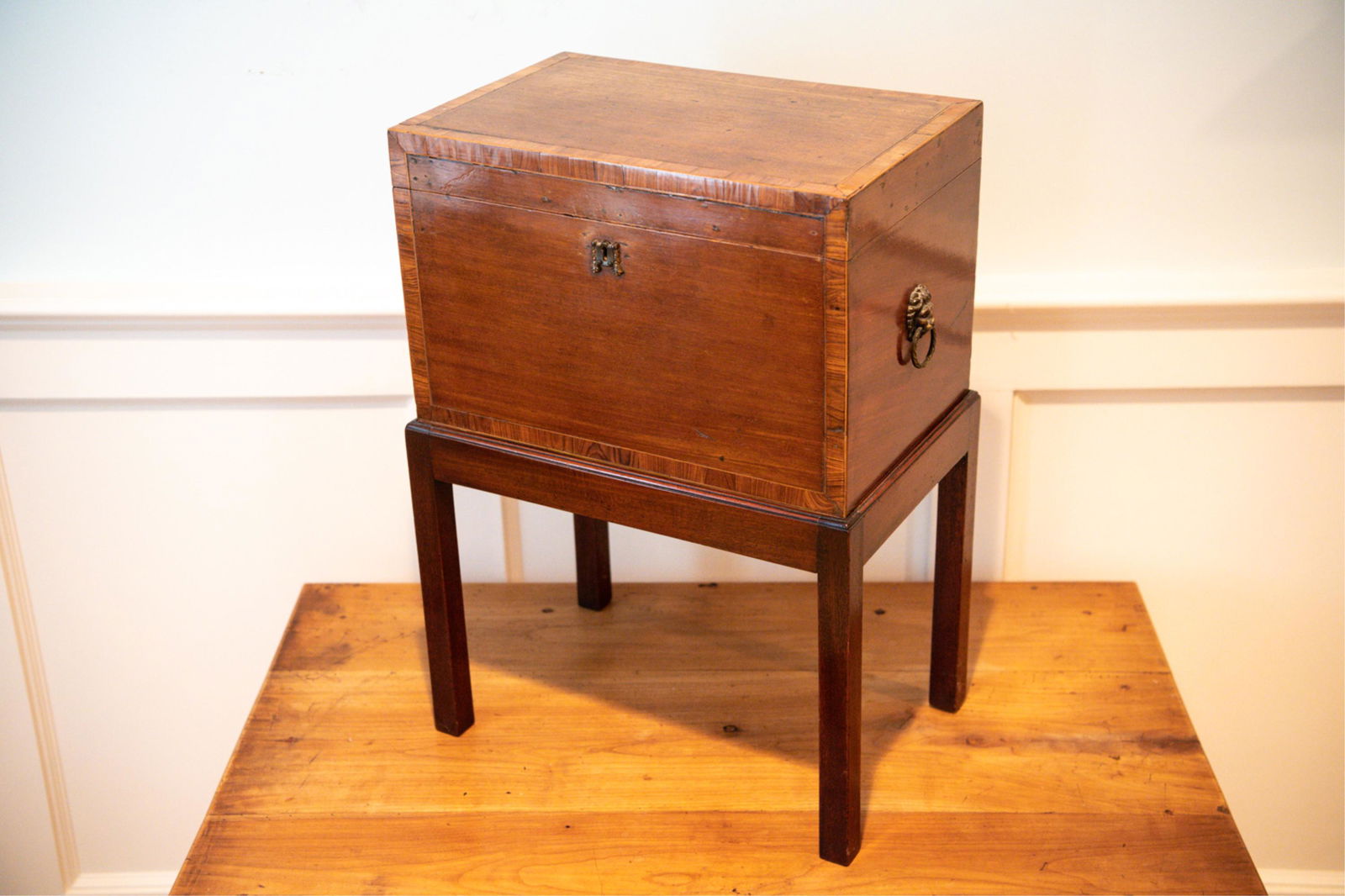 ANTIQUE CHEST ON STAND (1 of 9)