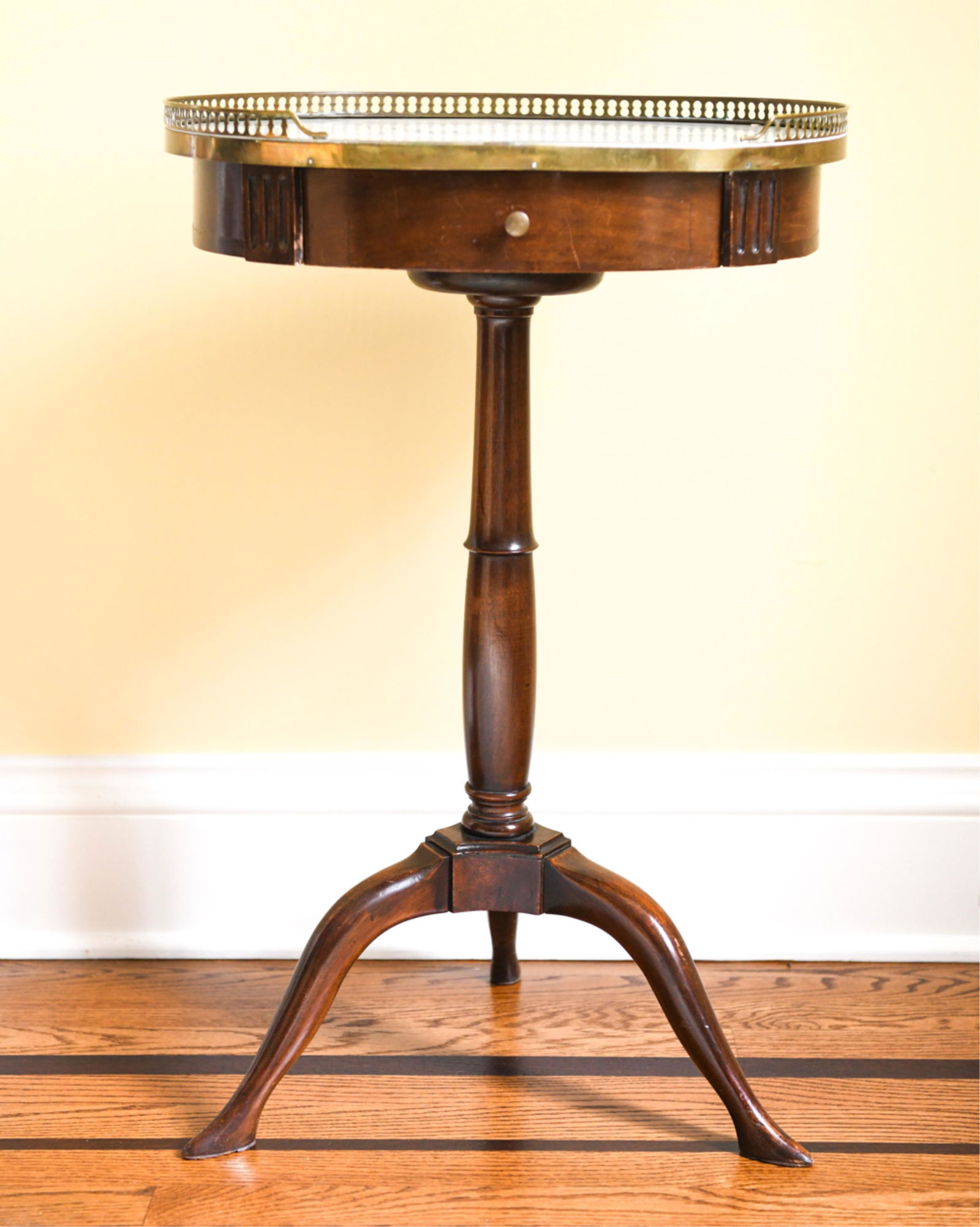 EARLY 20TH C. FRENCH MARBLE TOP SIDE TABLE (1 of 12)