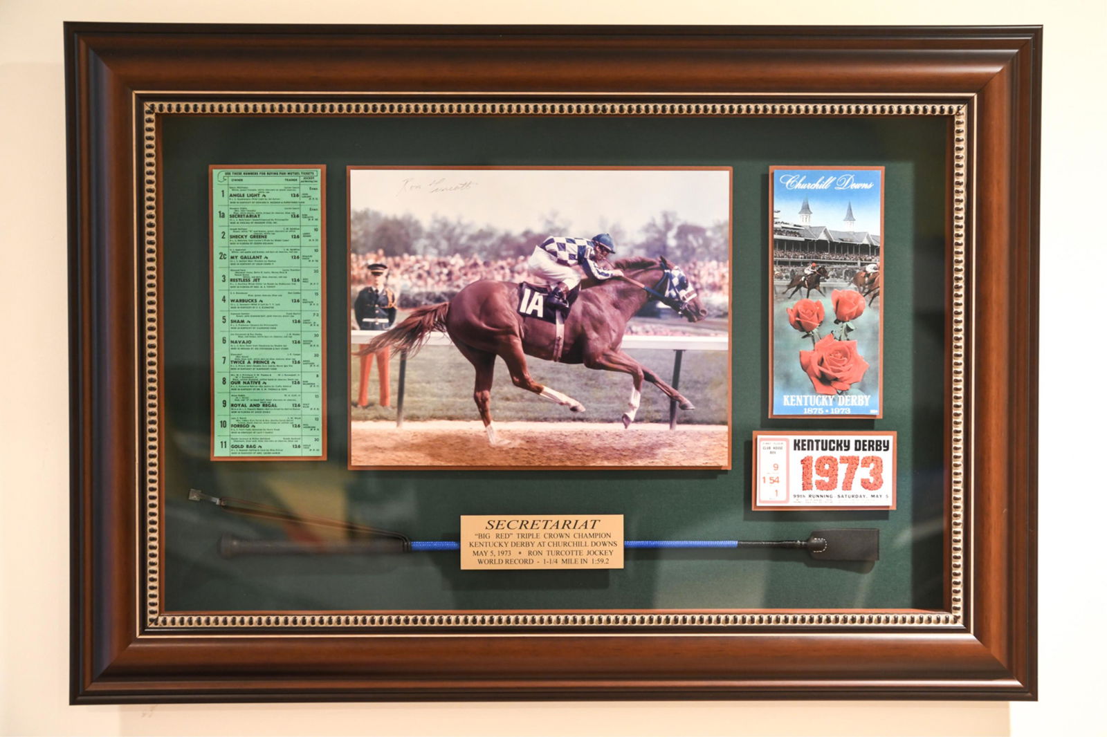 RON TURCOTTE AUTOGRAPHED SECRETARIAT PHOTO (1 of 9)