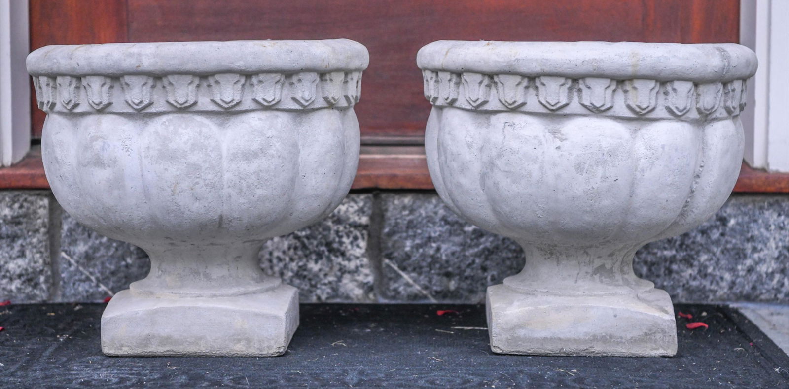 PAIR OF CEMENT PLANTERS (1 of 10)