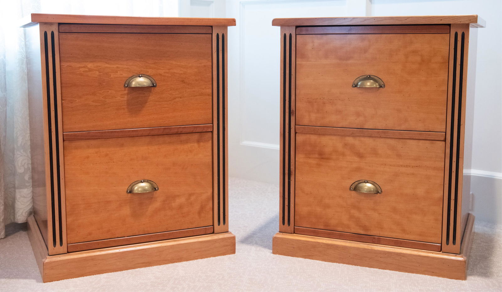 PAIR OF CONTEMPORARY FILING CABINETS/END TABLES (1 of 8)