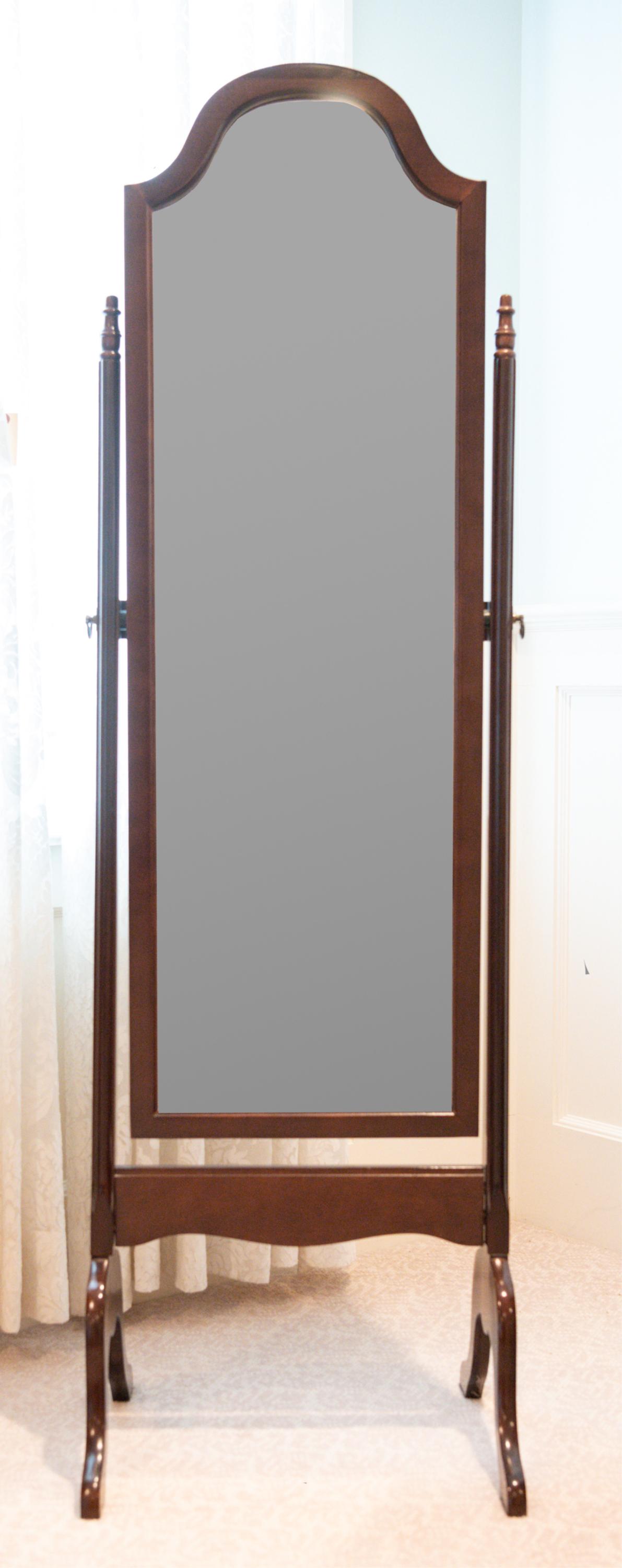 CONTEMPORARY WOODEN CHEVAL MIRROR (1 of 10)