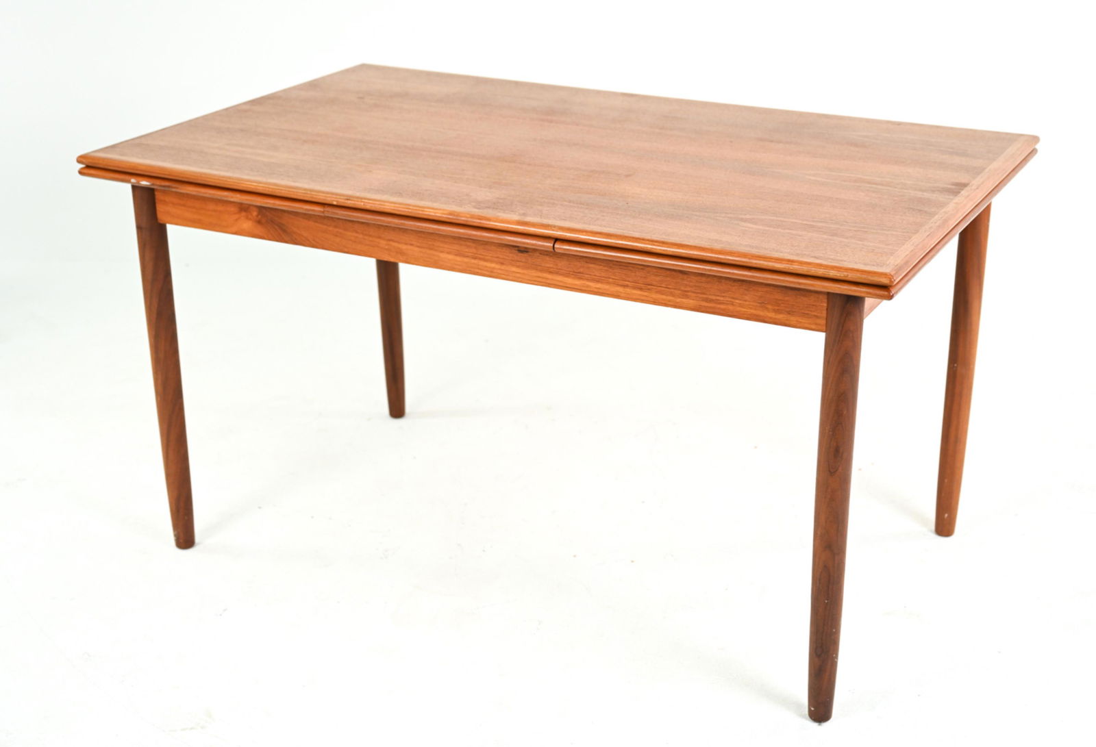 DANISH MID-CENTURY TEAK DRAW-LEAF DINING TABLE (1 of 19)