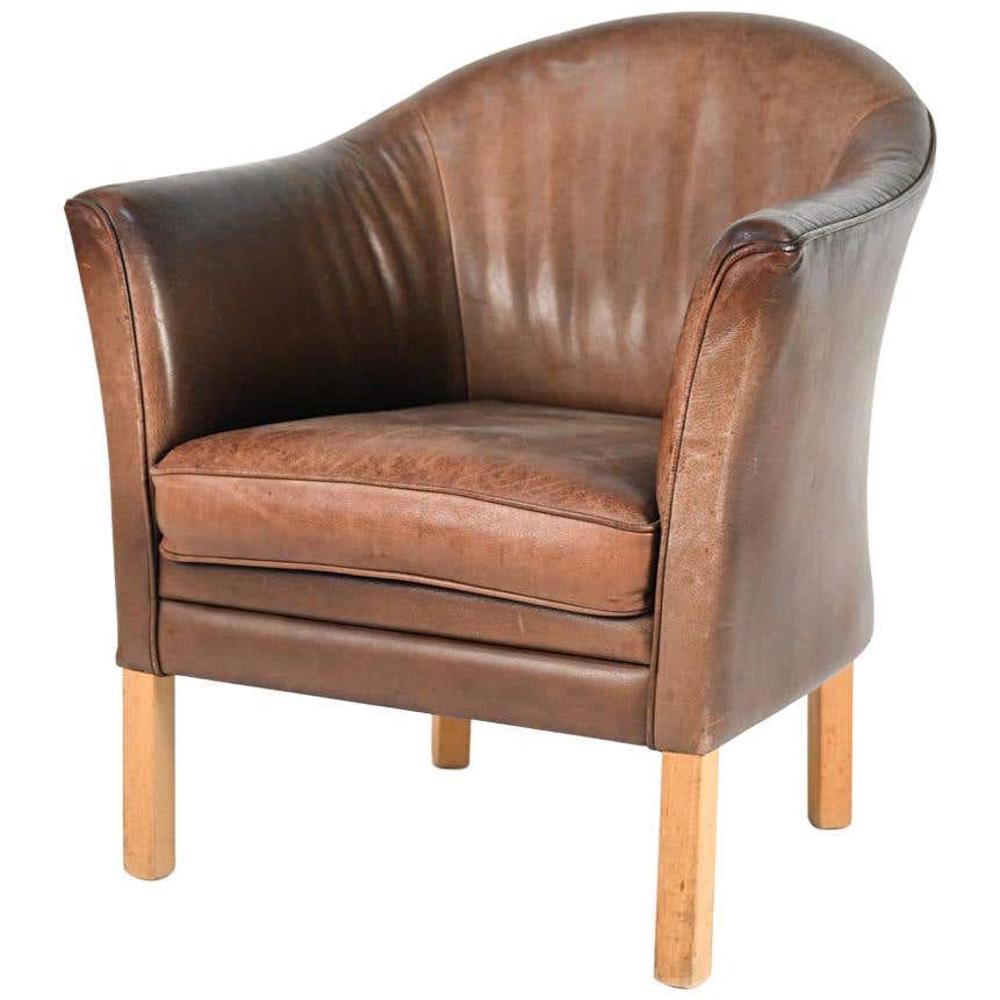 LARS KALMER FOR MOGENS HANSEN LEATHER EASY CHAIR (1 of 9)