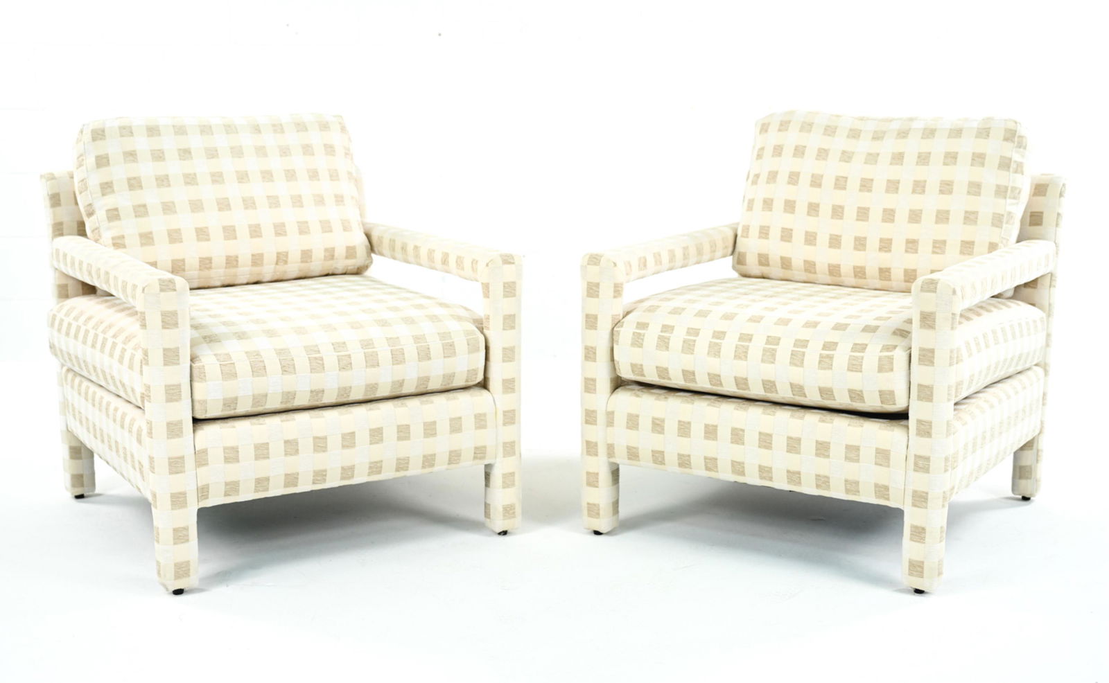 PAIR OF MILO BAUGHMAN STYLE MODERN LOUNGE CHAIRS (1 of 11)