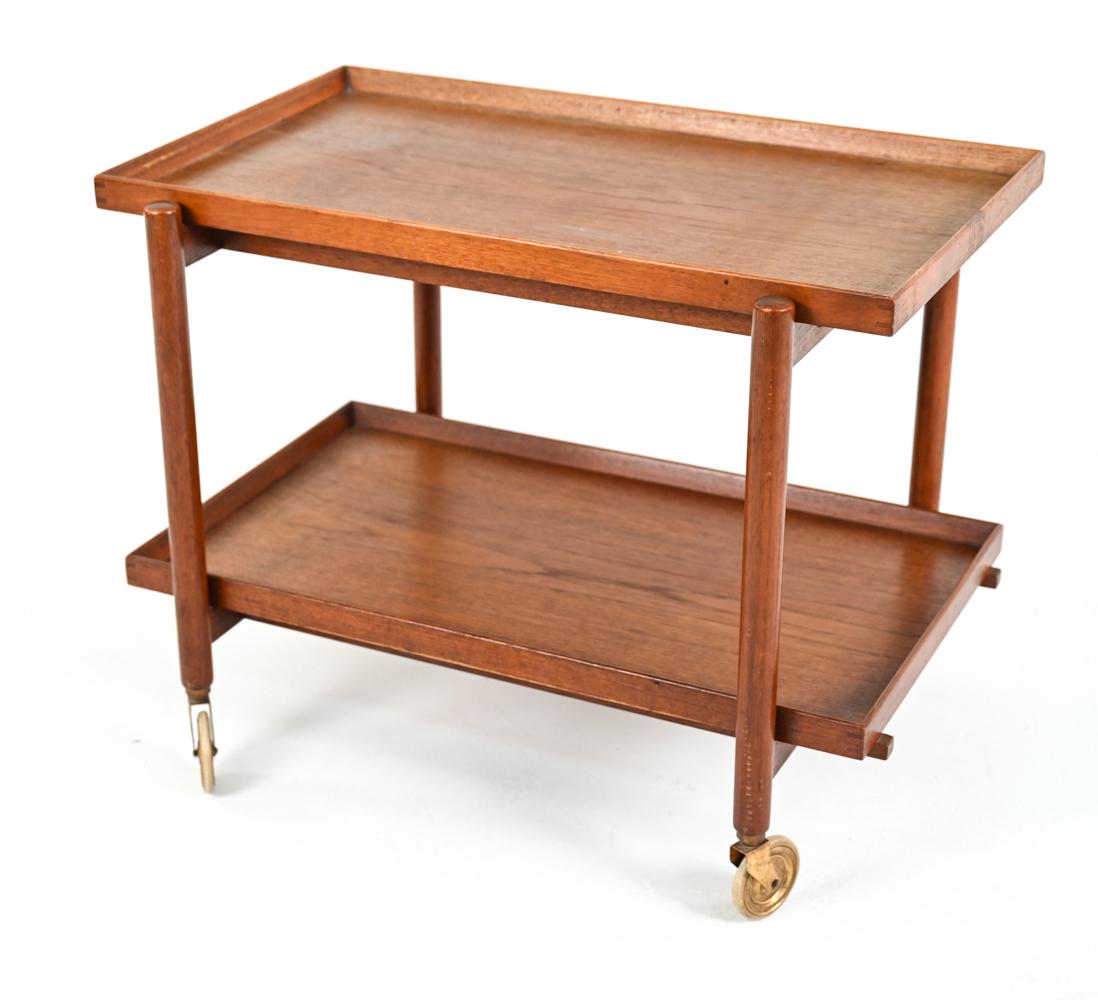 POUL HUNDEVAD DANISH MODERN TEAK SERVING CART (1 of 14)