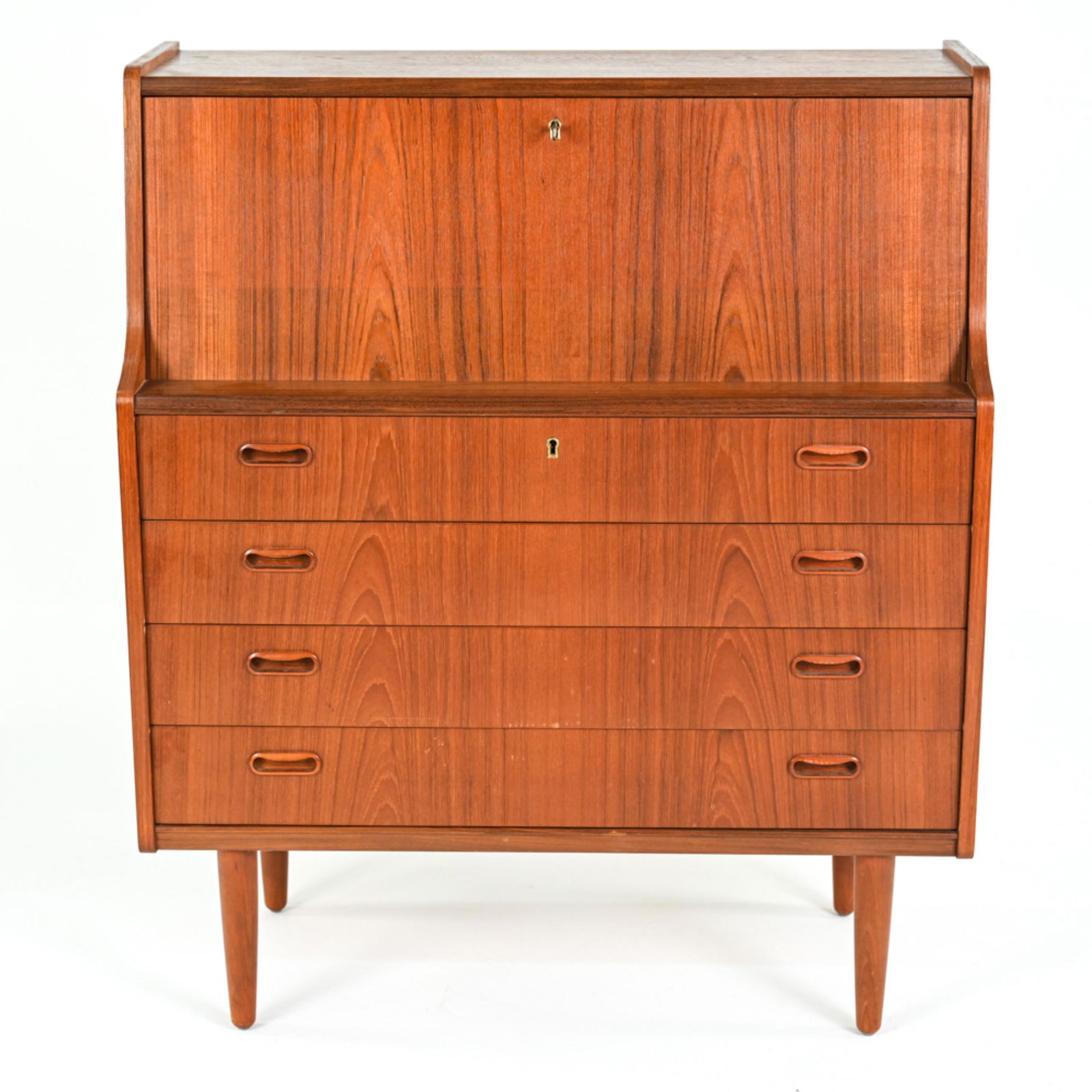 DANISH MID-CENTURY PMJ TEAK SECRETARY BUREAU (1 of 16)