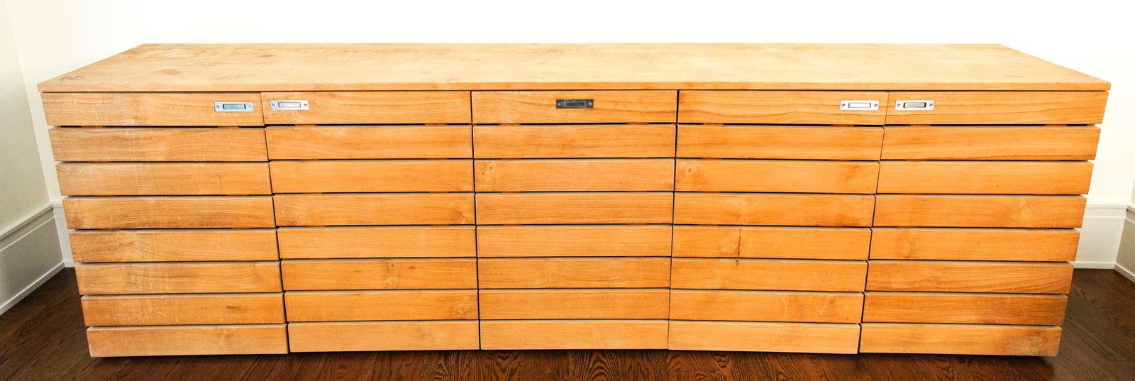 CONTEMPORARY FAUX DRAFTING CABINET SIDEBOARD (1 of 20)