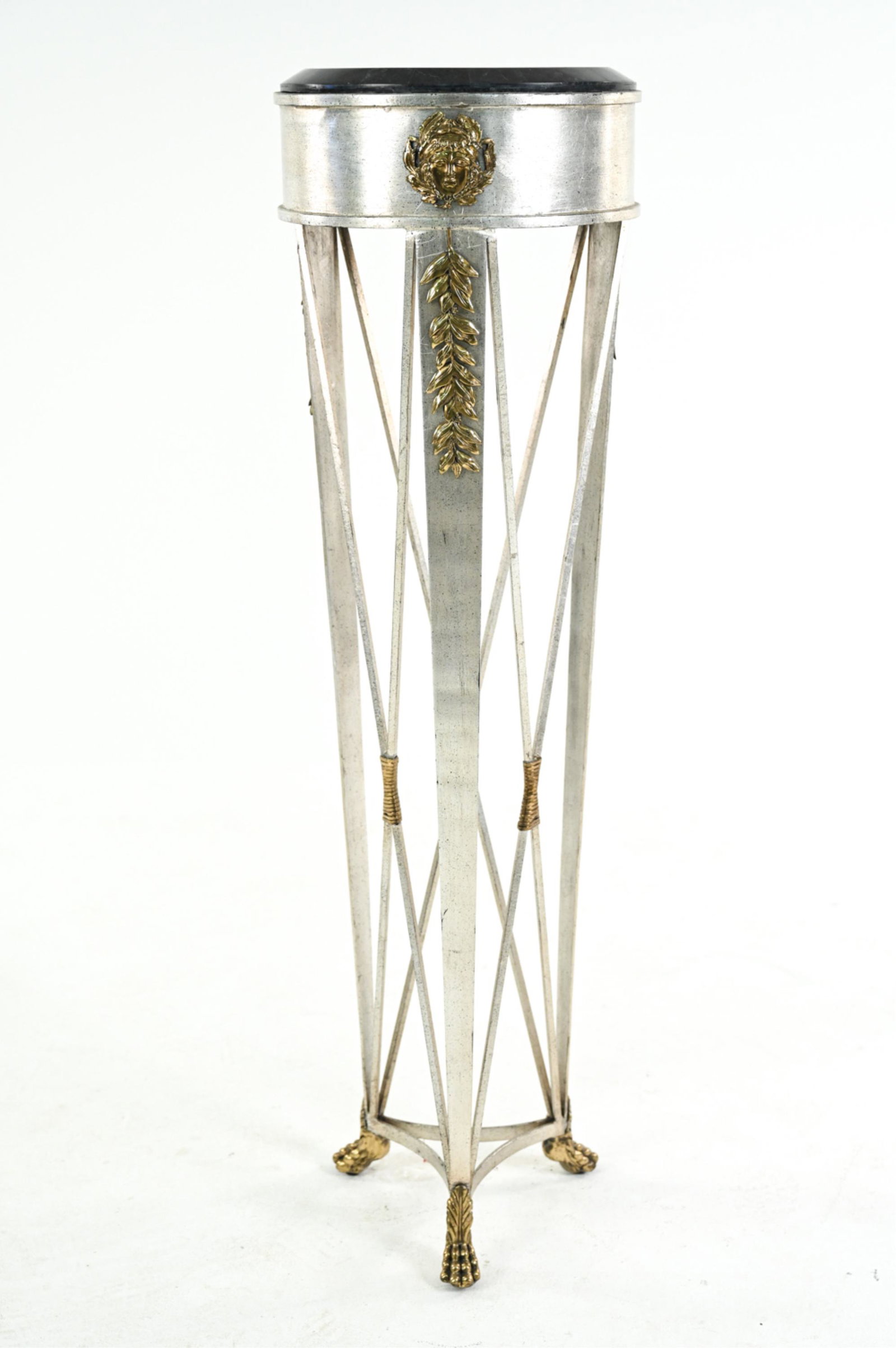 CONTEMPORARY NEOCLASSICAL METAL GUERIDON PEDESTAL (1 of 13)