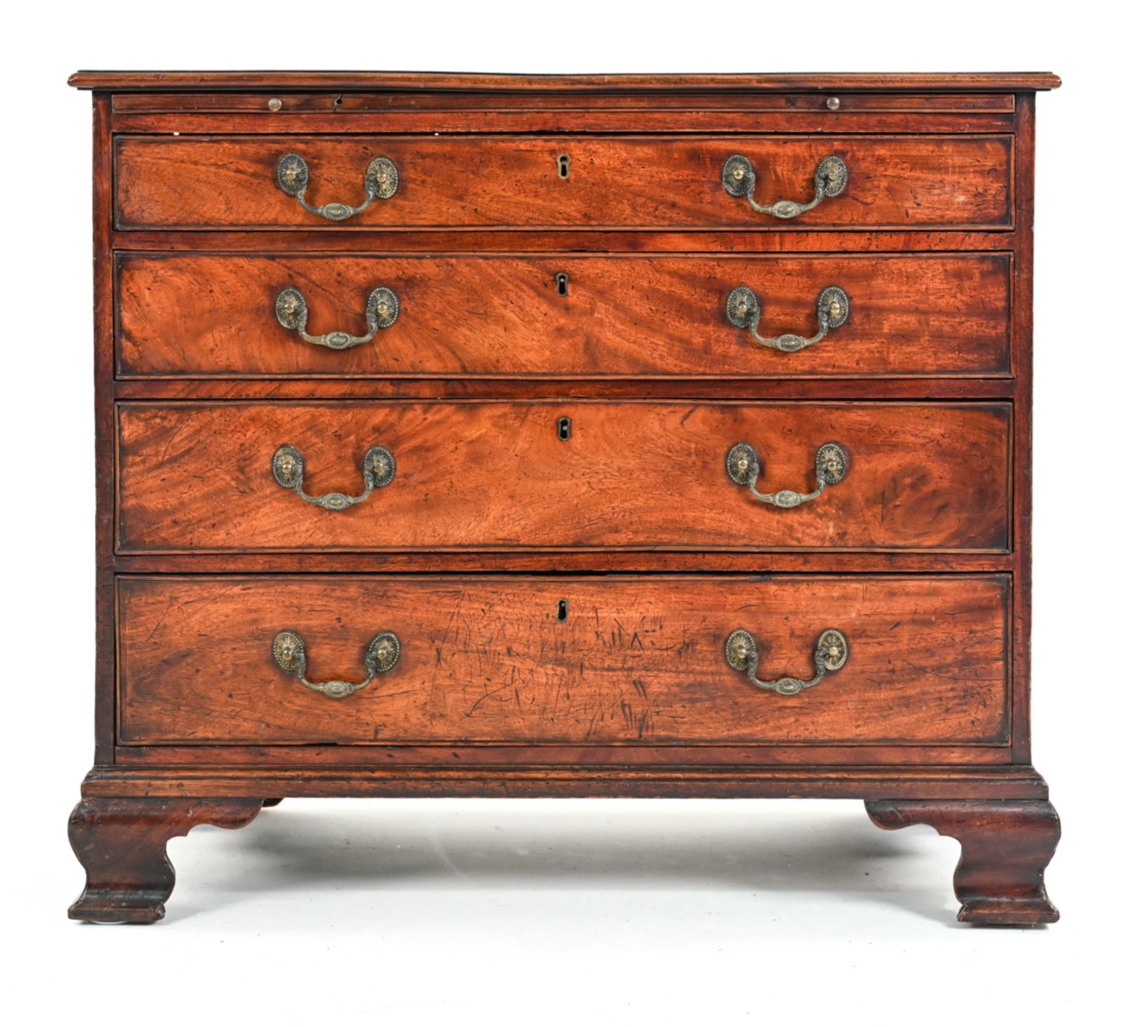ANTIQUE GEORGE III STYLE MAHOGANY BACHELOR'S CHEST (1 of 18)