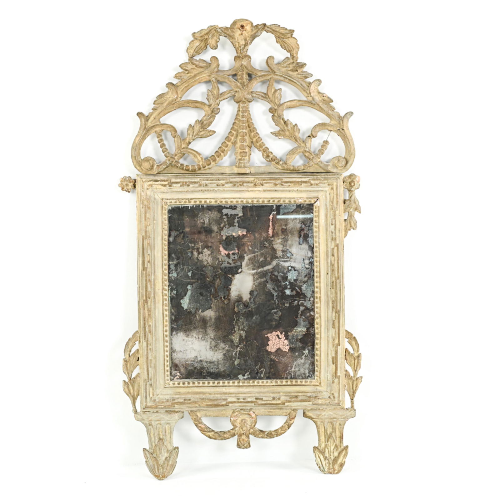 ANTIQUE SALVAGED ITALIAN ROCOCO CARVED MIRROR (1 of 12)