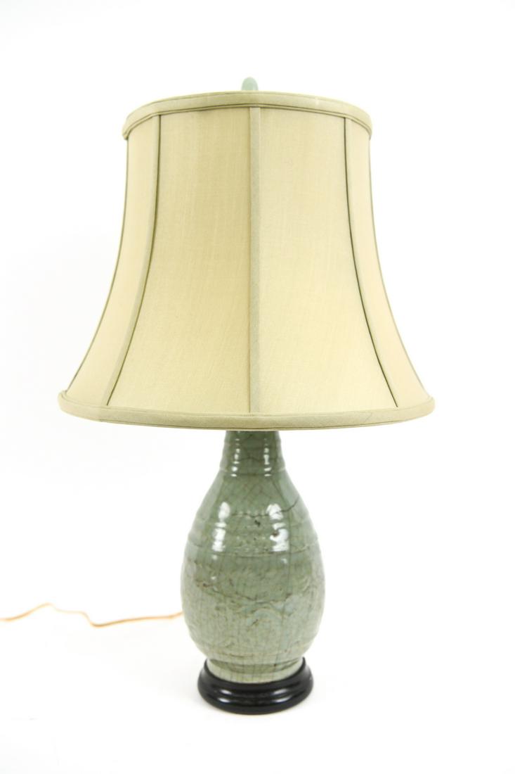 CHINESE CELADON VASE AS LAMP (1 of 10)