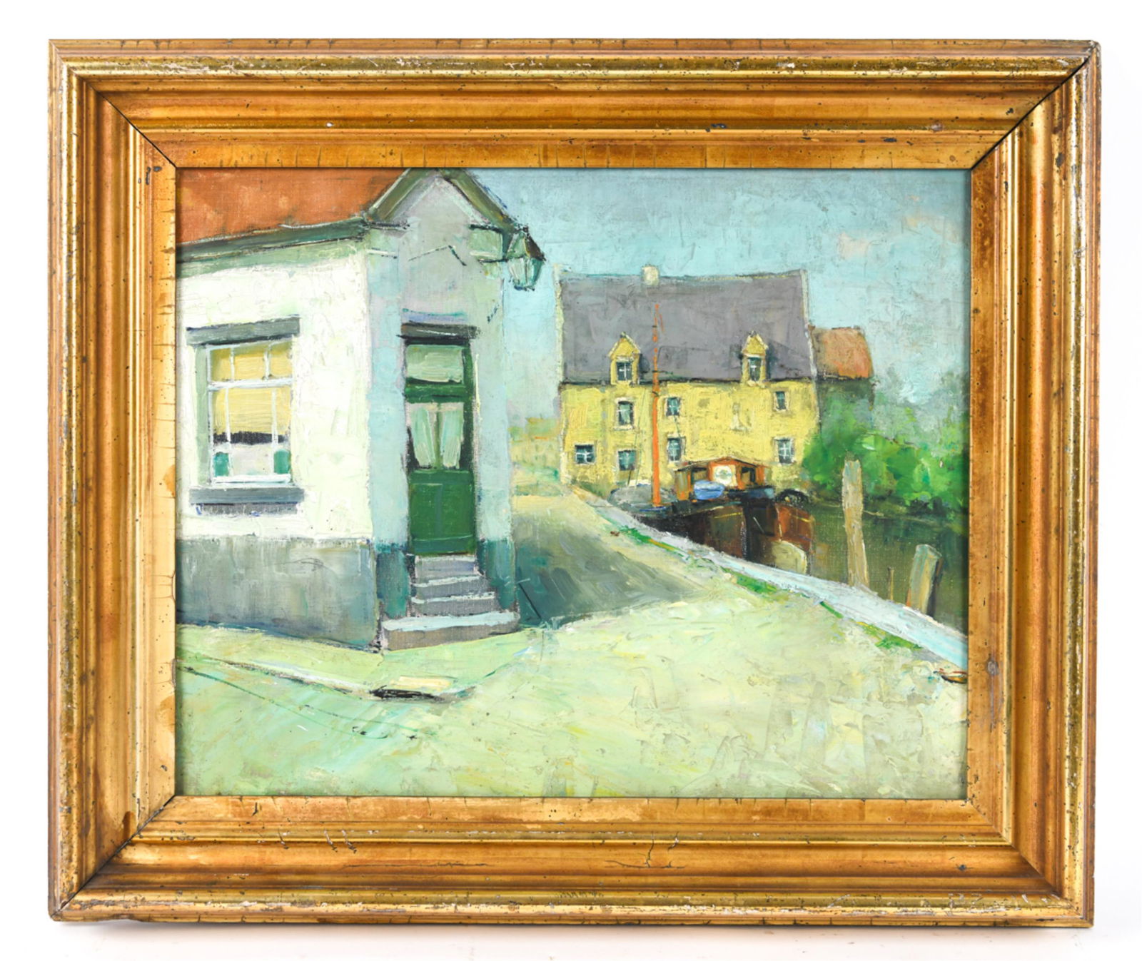 FIRST-HALF-OF-20TH-C. FRENCH HARBOR VIEW O/C (1 of 12)