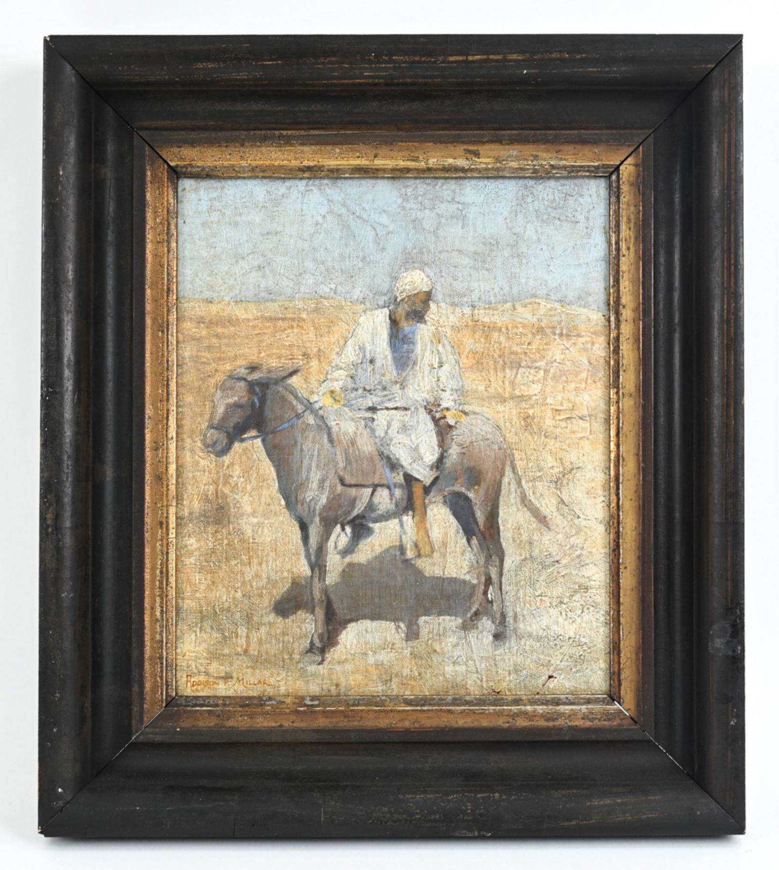 19TH C. ORIENTALIST ARAB ON HORSEBACK O/C (1 of 9)