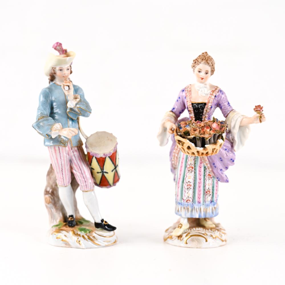 (2) MEISSEN PORCELAIN FIGURINES (1 of 12)