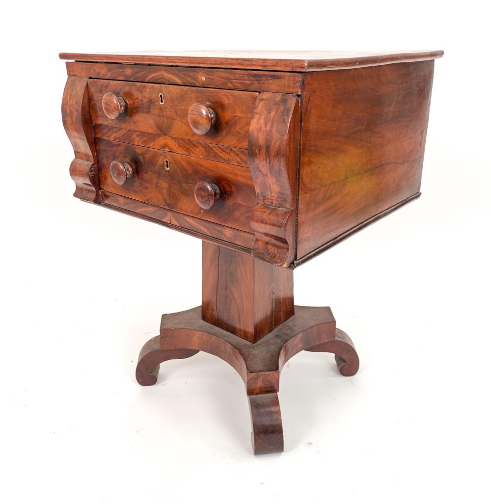 ANTIQUE EMPIRE STYLE TWO-DRAWER WORK TABLE (1 of 20)